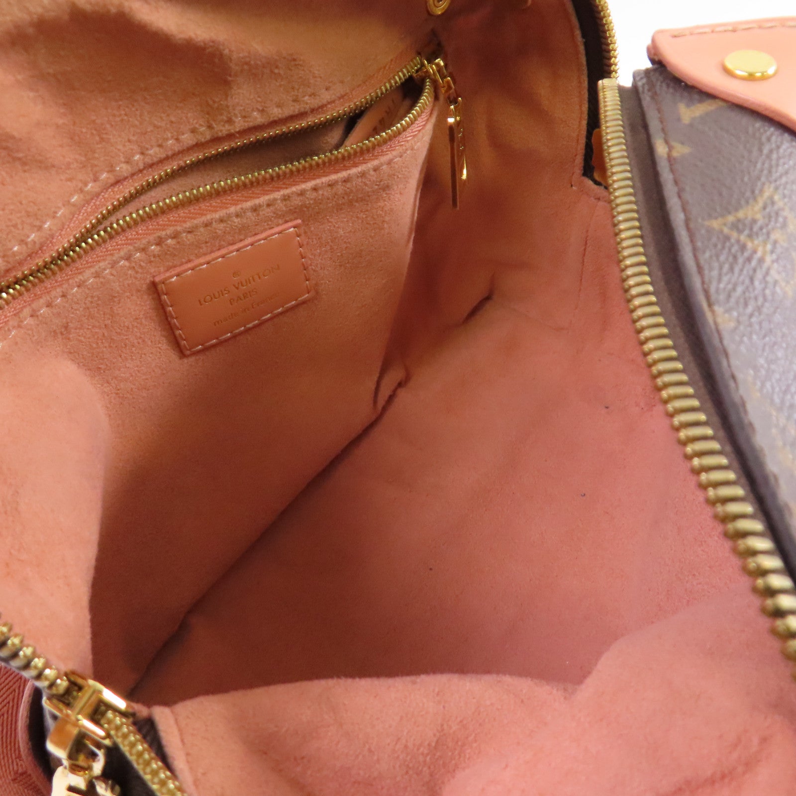 LOUIS VUITTON Monogram Petite Malle Souple 2Way Shoulder Bag金扣手挽肩帶兩用袋