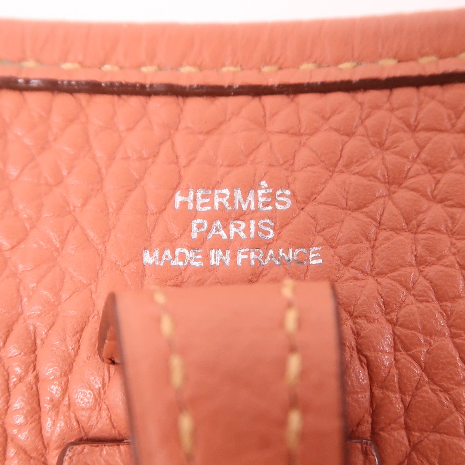 HERMES Clemence皮革Evelyne TPM銀扣肩背袋