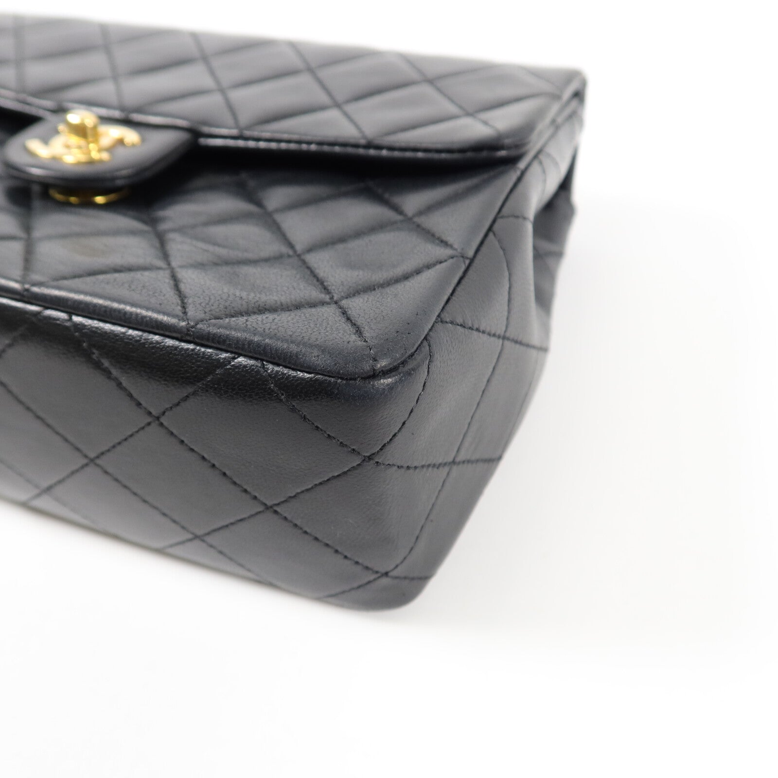 CHANEL 羊皮皮革Vintage Mini Classic Square鏈帶肩背袋
