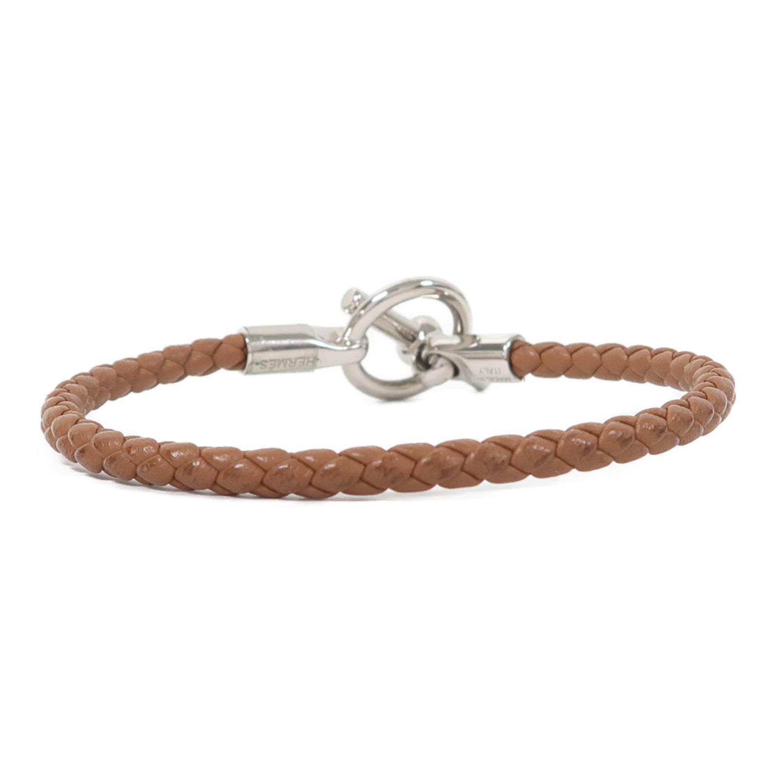 HERMES 牛皮皮革Glenan Bracelet手鏈啡色