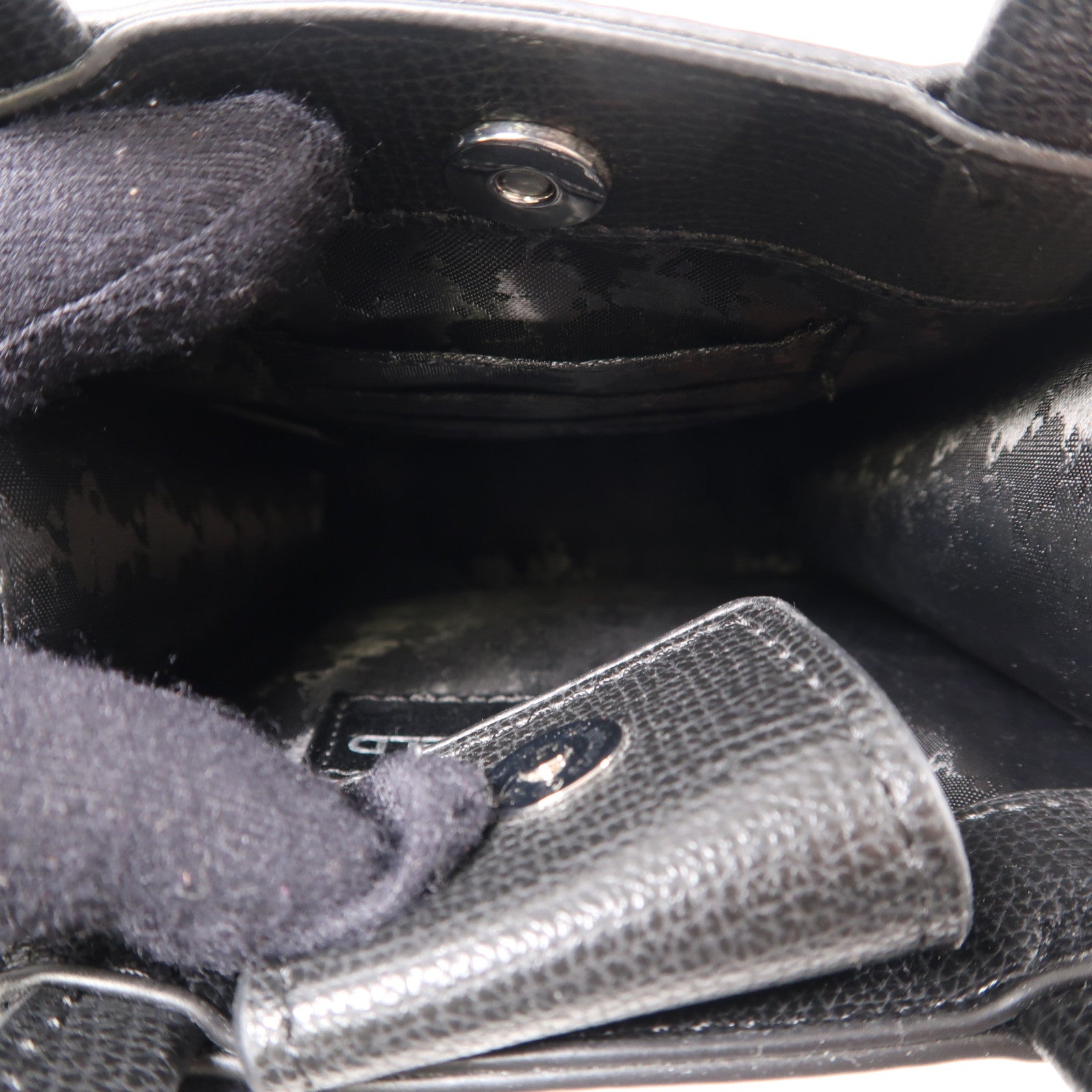 KARL LAGERFELD 牛皮皮革Karl Lagerfeld 2Way Bag銀扣手挽肩背兩用袋