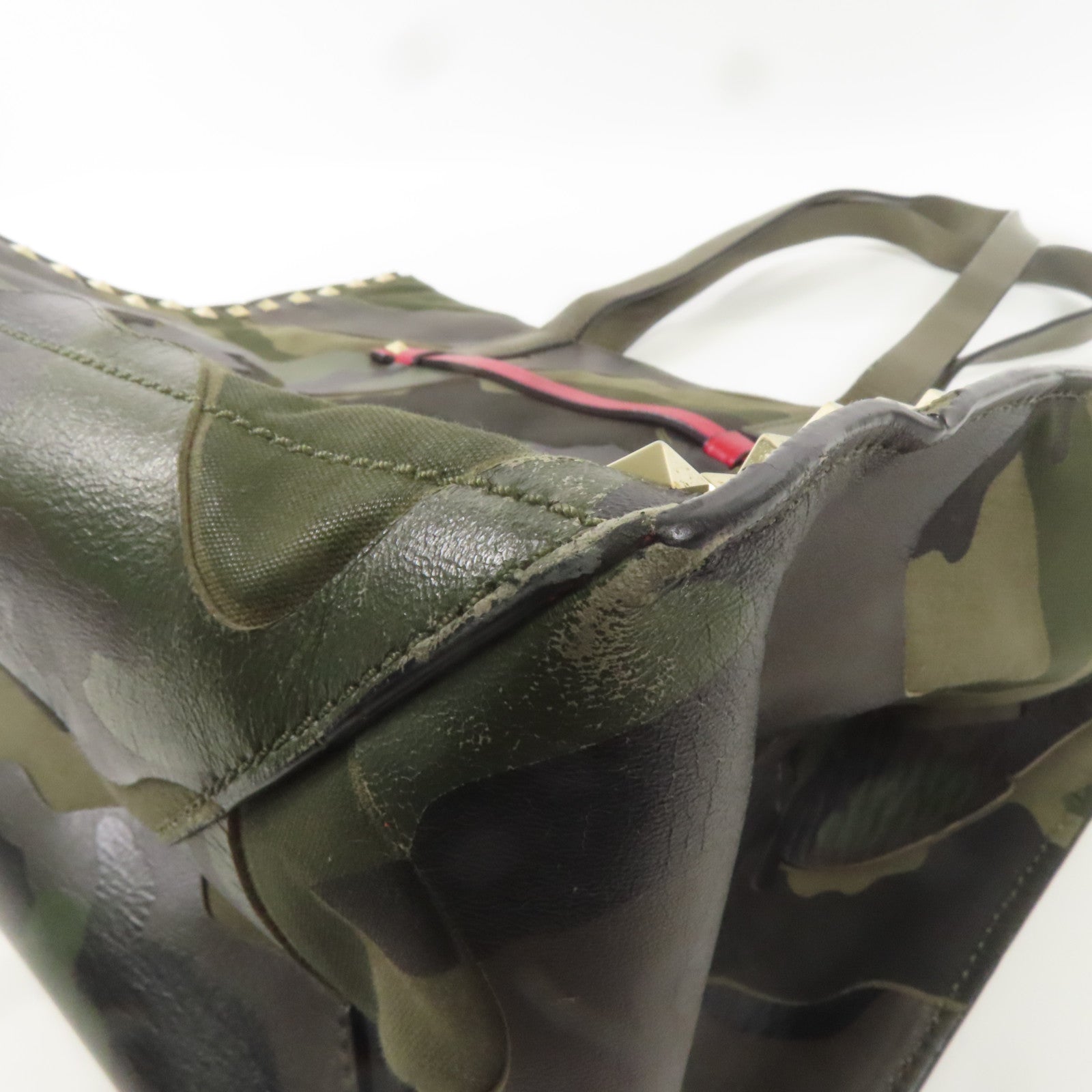 Valentino 【激減優惠】帆布Tote Bag金扣手挽袋綠色