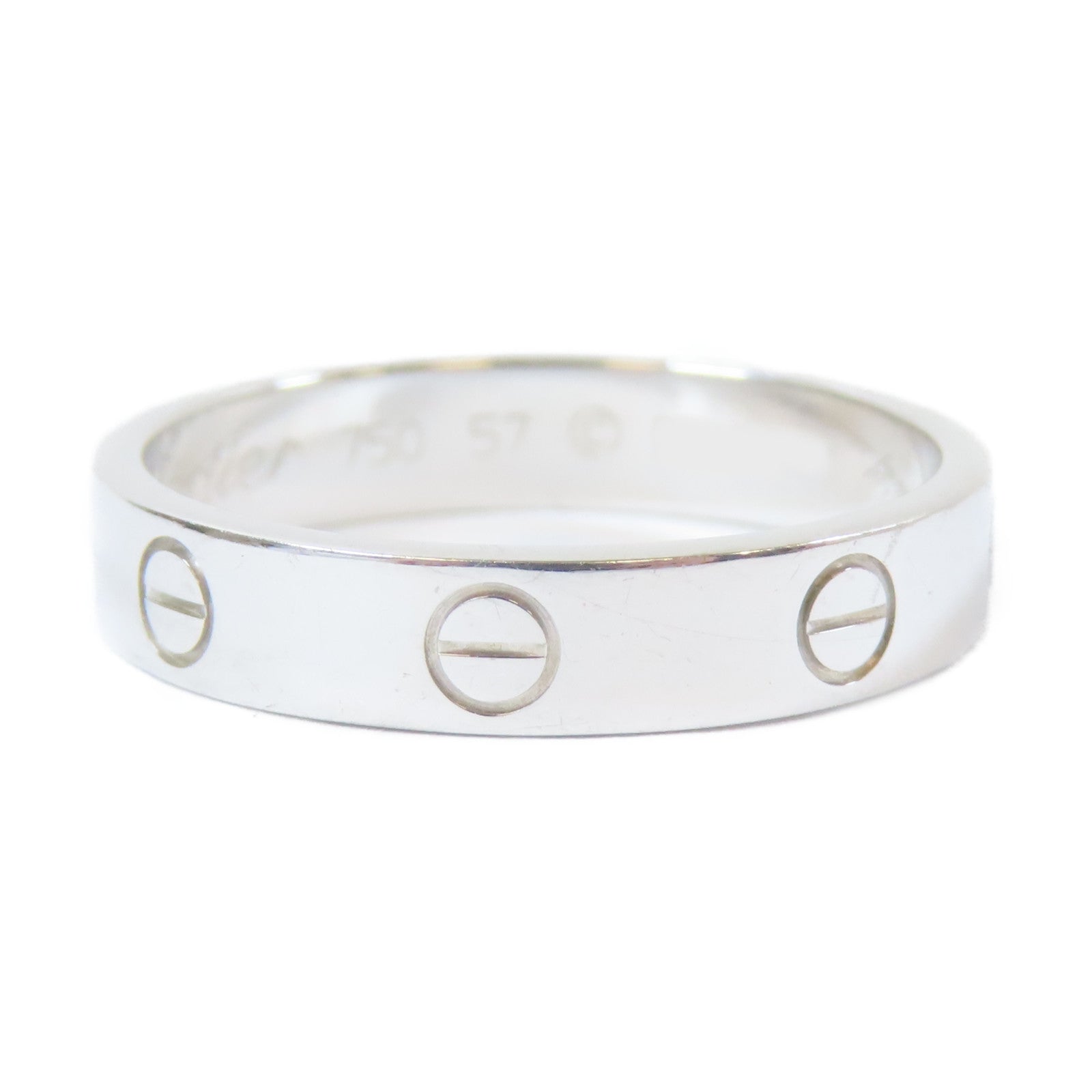 CARTIER 【激減優惠】18K白金Love Ring戒指Cartier#57/US#8
