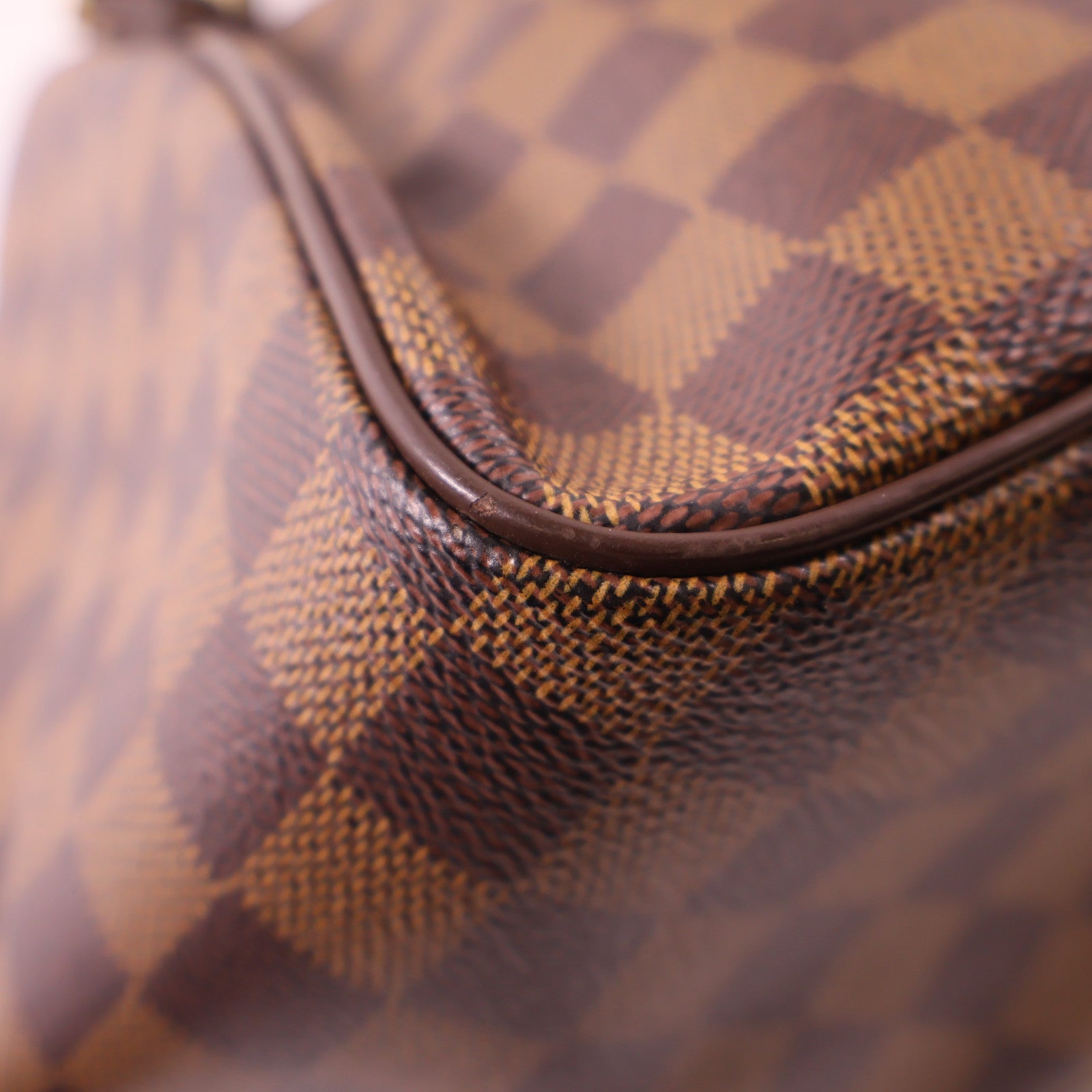 LOUIS VUITTON Damier Belem MM金扣肩背袋棕色