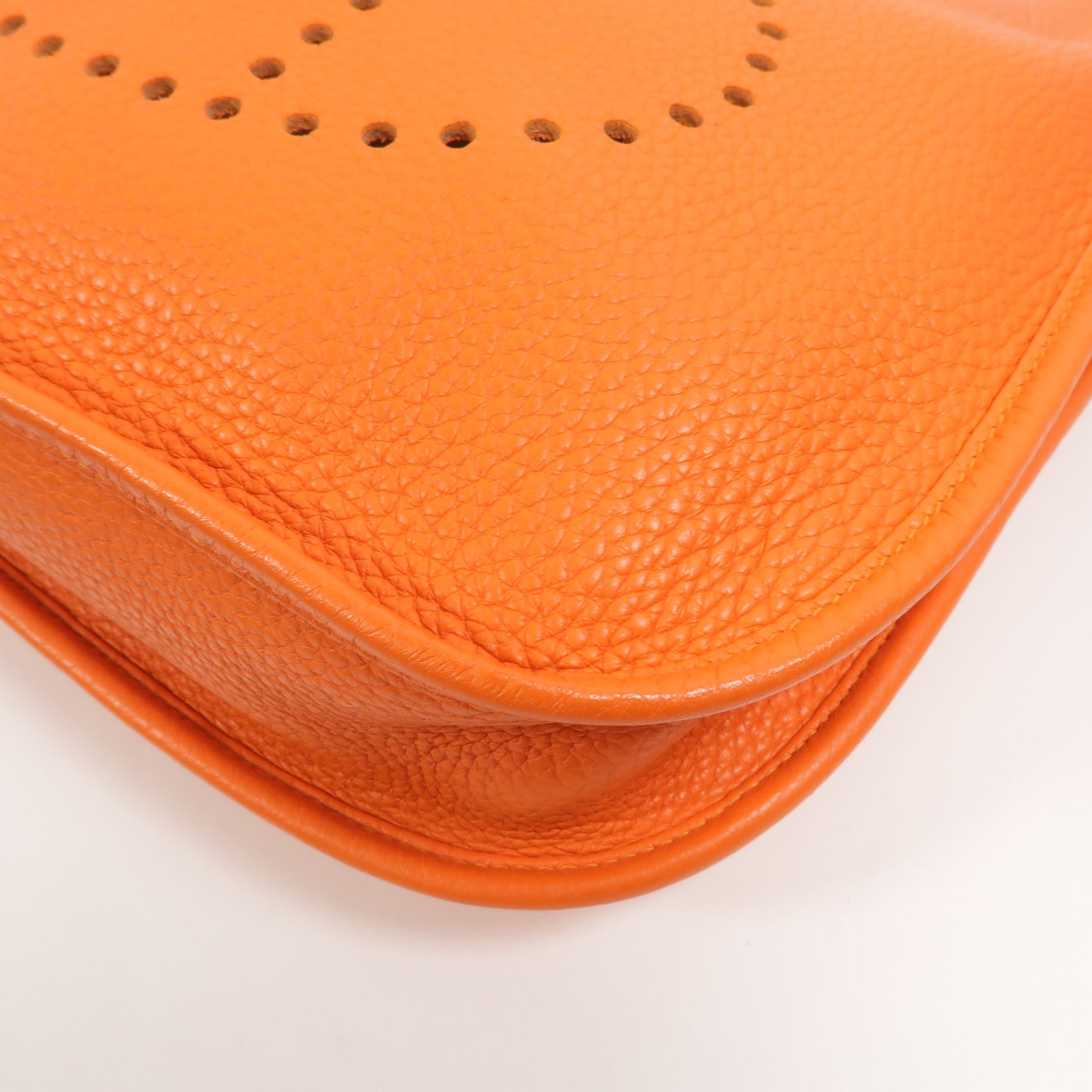 HERMES Clemence皮革Evelyne PM肩背袋Feu