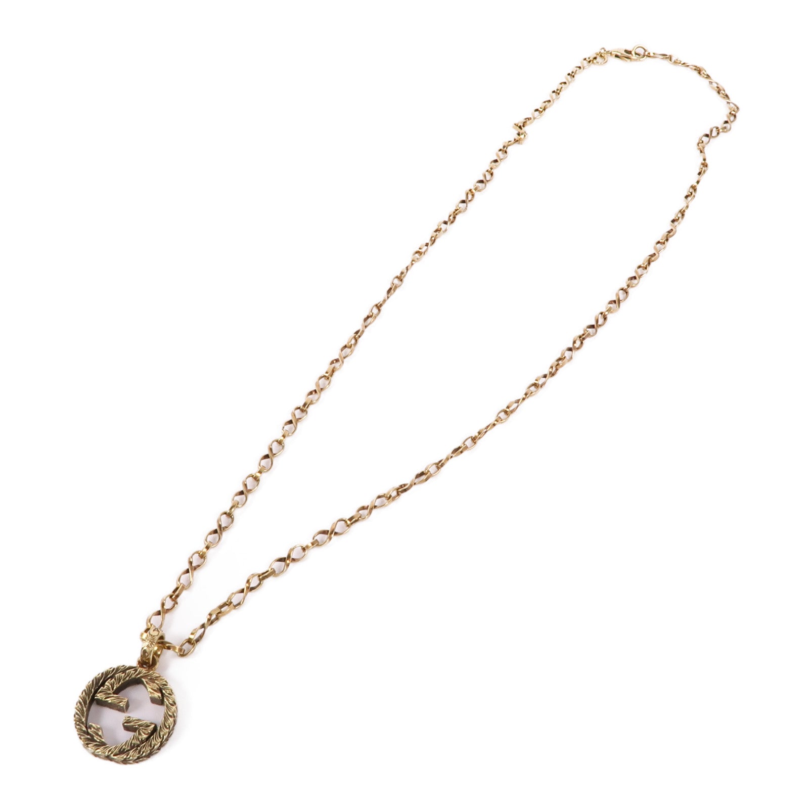 GUCCI 18K黃金Interlocking Necklace項鍊