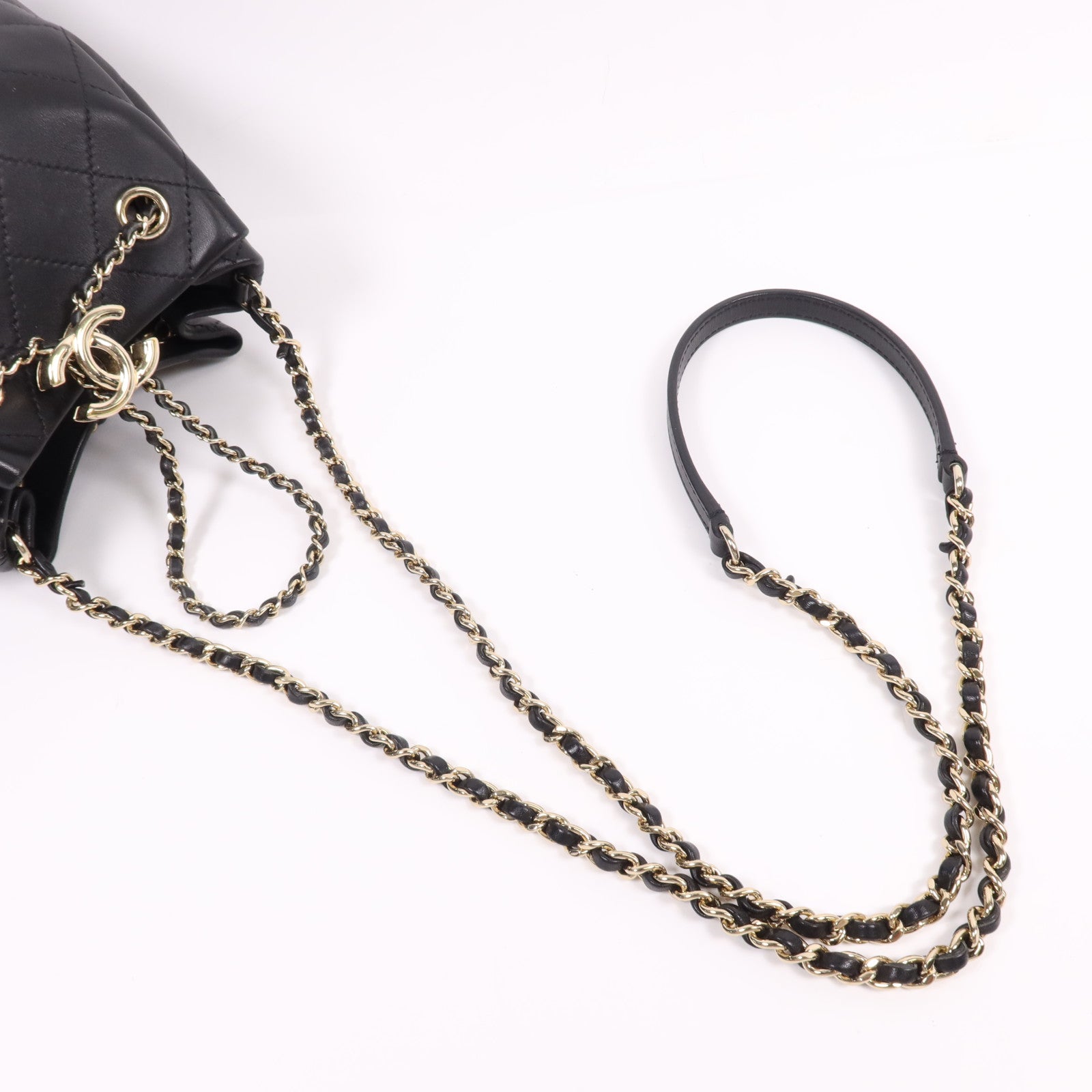 CHANEL 牛皮皮革Chain Shoulder Bag金扣鏈帶肩背袋