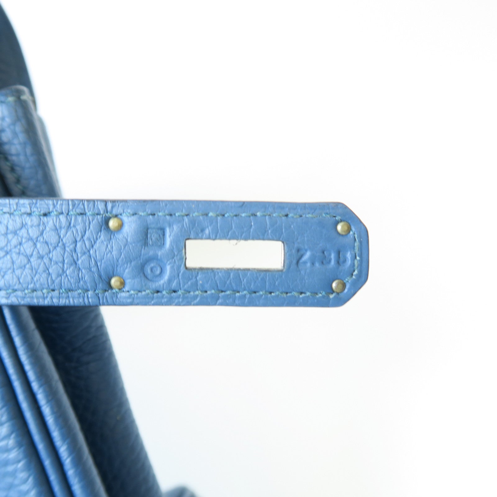 HERMES 【激減優惠】Clemence皮革Kelly 28銀扣手挽肩背兩用袋藍色