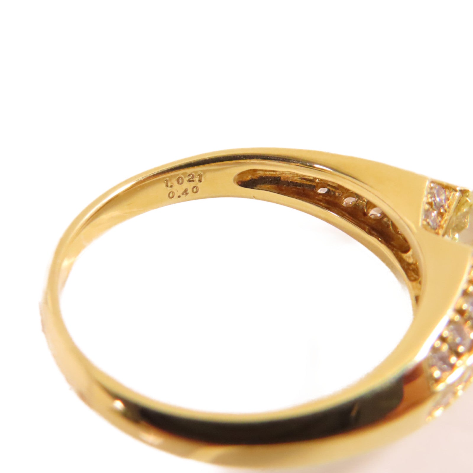 JEWELRY 【激減優惠】18K黃金/1.21ct鑽石/0.40ct鑽石Diamond Ring戒指US#6.5