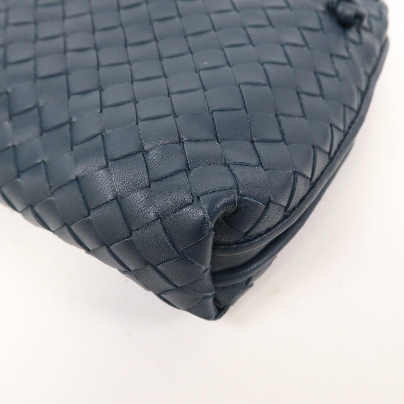 BOTTEGA VENETA 織紋皮革Shoulder Bag肩背袋藍色