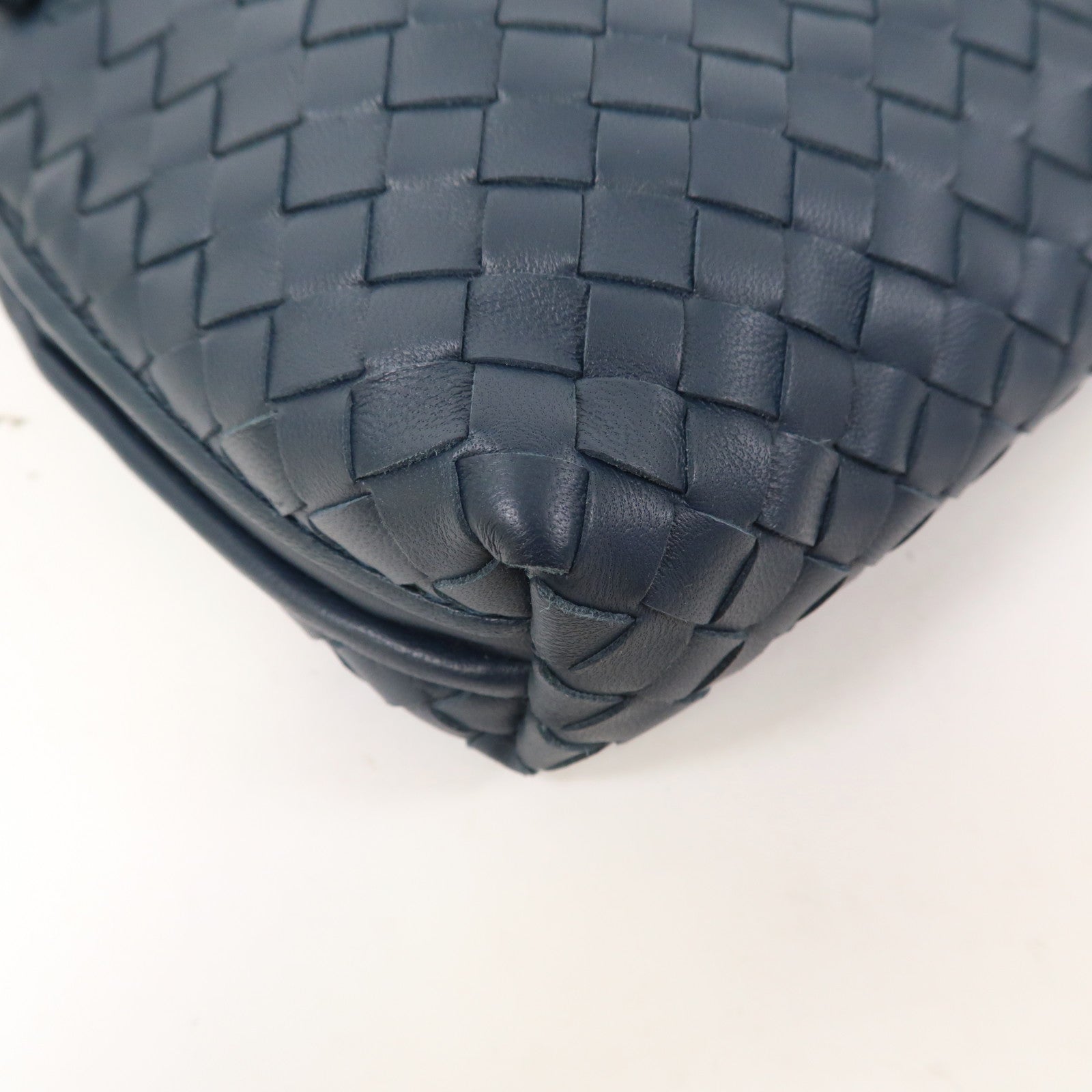 BOTTEGA VENETA 織紋皮革Shoulder Bag肩背袋藍色