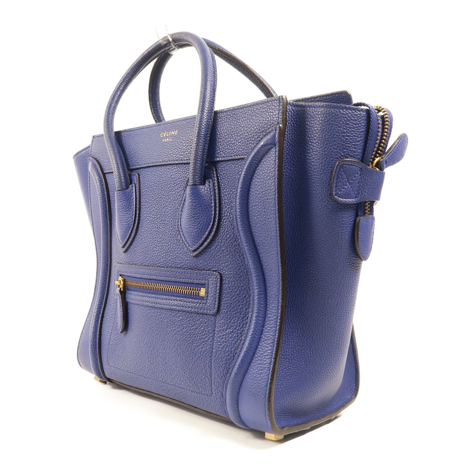 CELINE 【激減優惠】牛皮皮革Micro Luggage金扣手挽袋