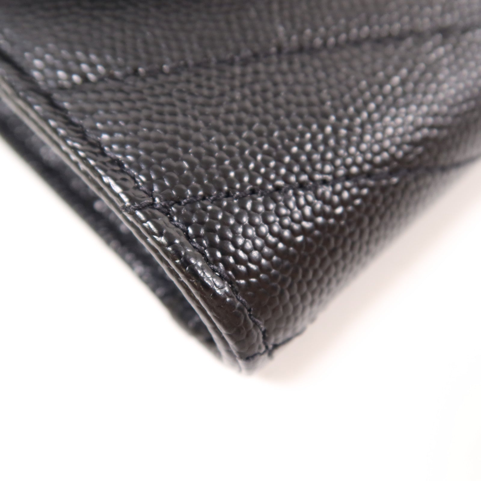 SAINT LAURENT 皮革Cassandre Matelasse Small金扣錢包