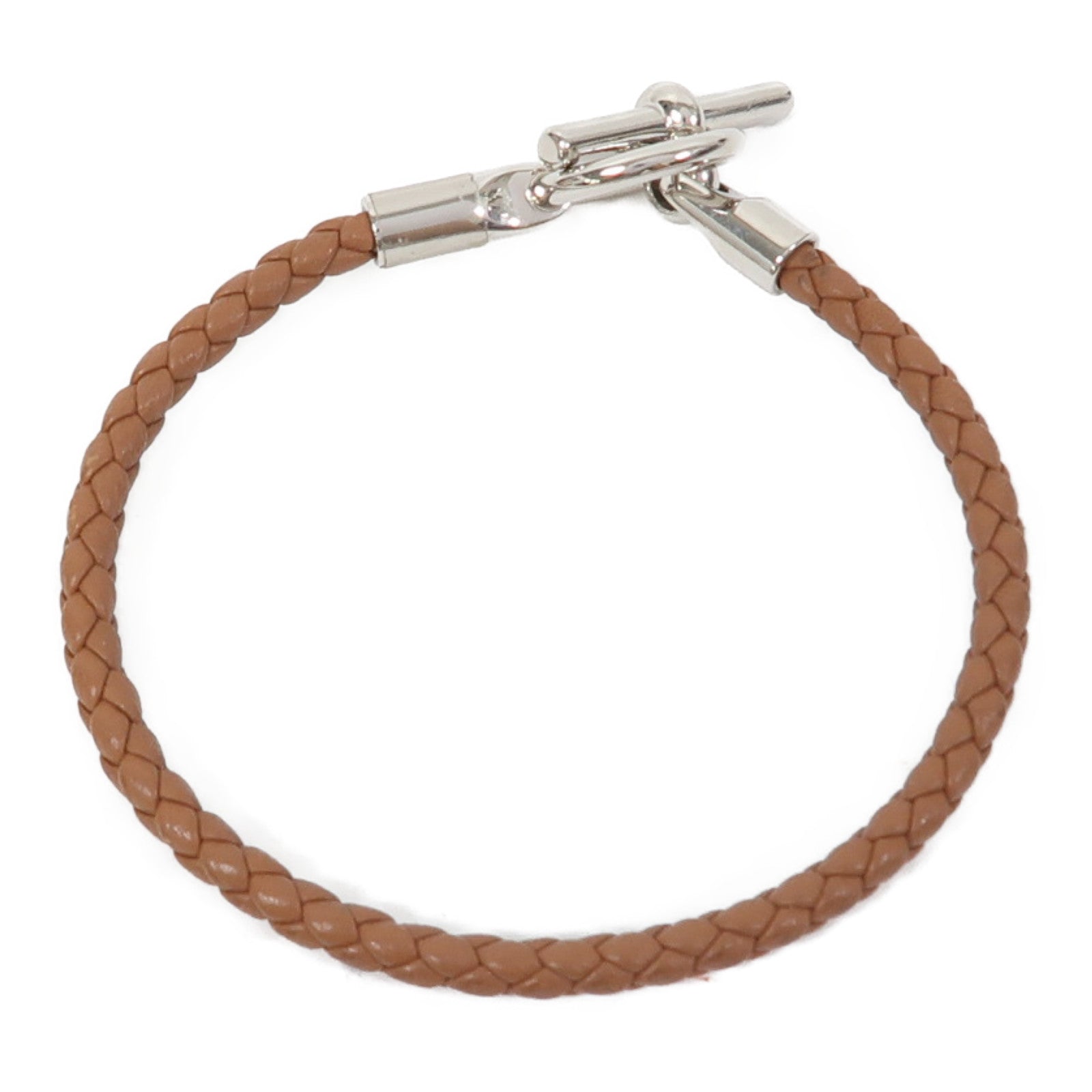 HERMES 牛皮皮革Glenan Bracelet手鏈啡色