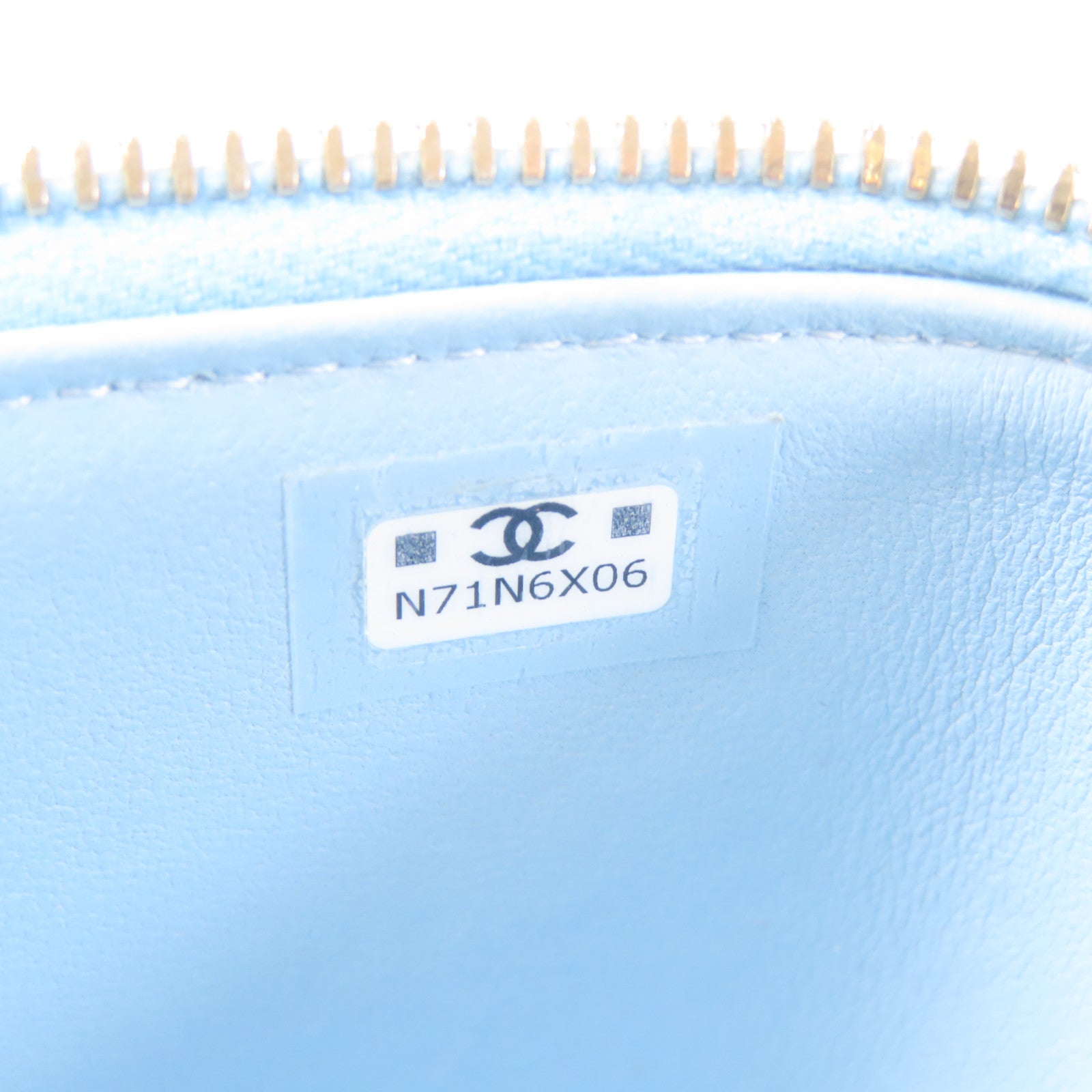 CHANEL 【激減優惠】菱格羊皮皮革Top Handle Vanity金扣手挽肩背兩用袋藍色