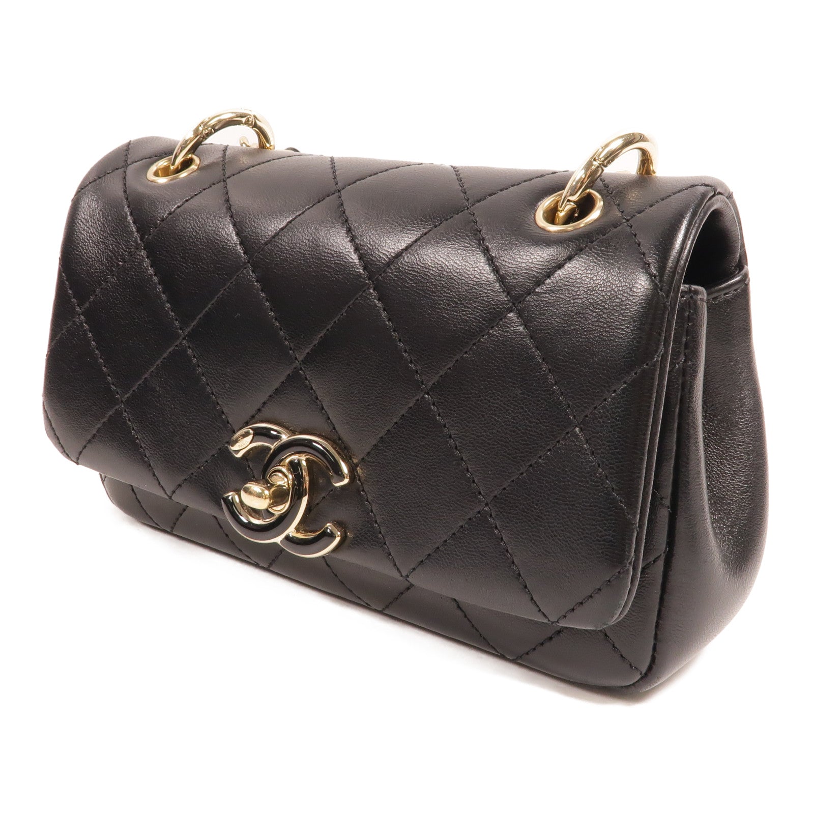 CHANEL 羊皮皮革Woven Logo Flap肩背袋