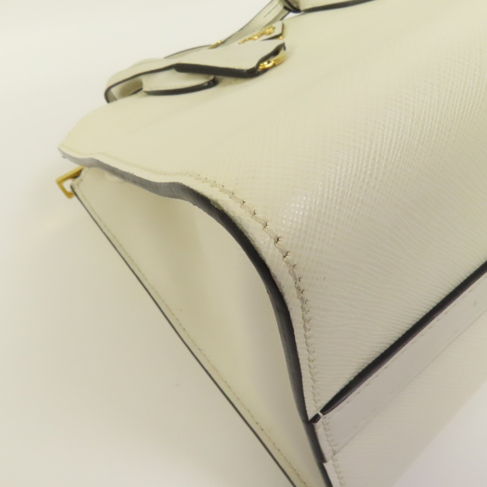 PRADA Saffiano皮革Shoulder Bag金扣手挽肩背兩用袋