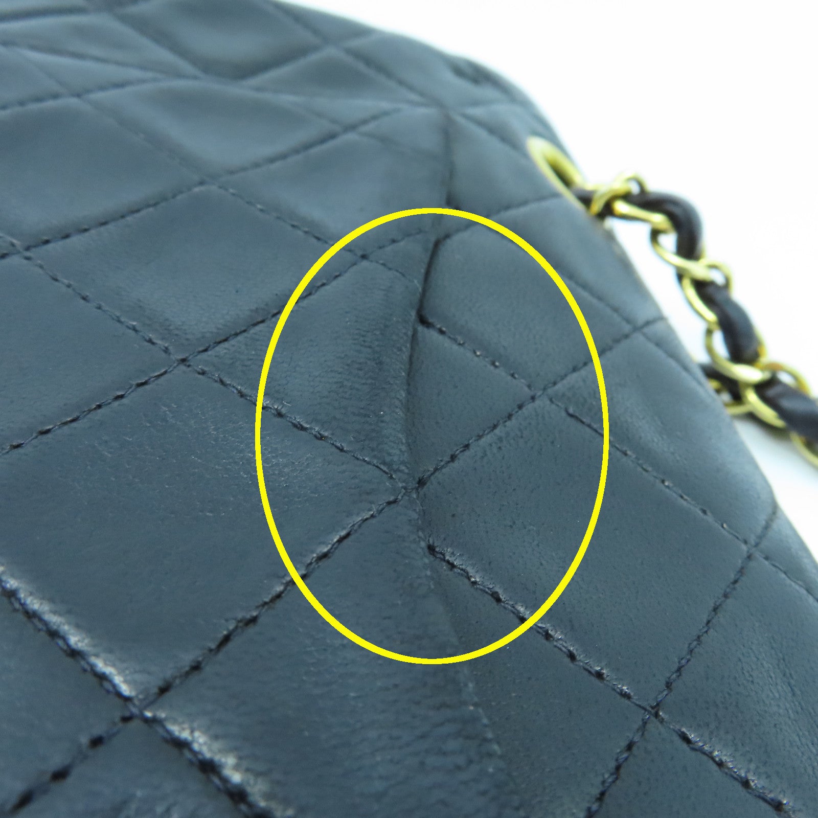 CHANEL 【激減優惠】菱格皮革Classic Chain Shoulder Bag金扣鏈帶肩背袋黑色