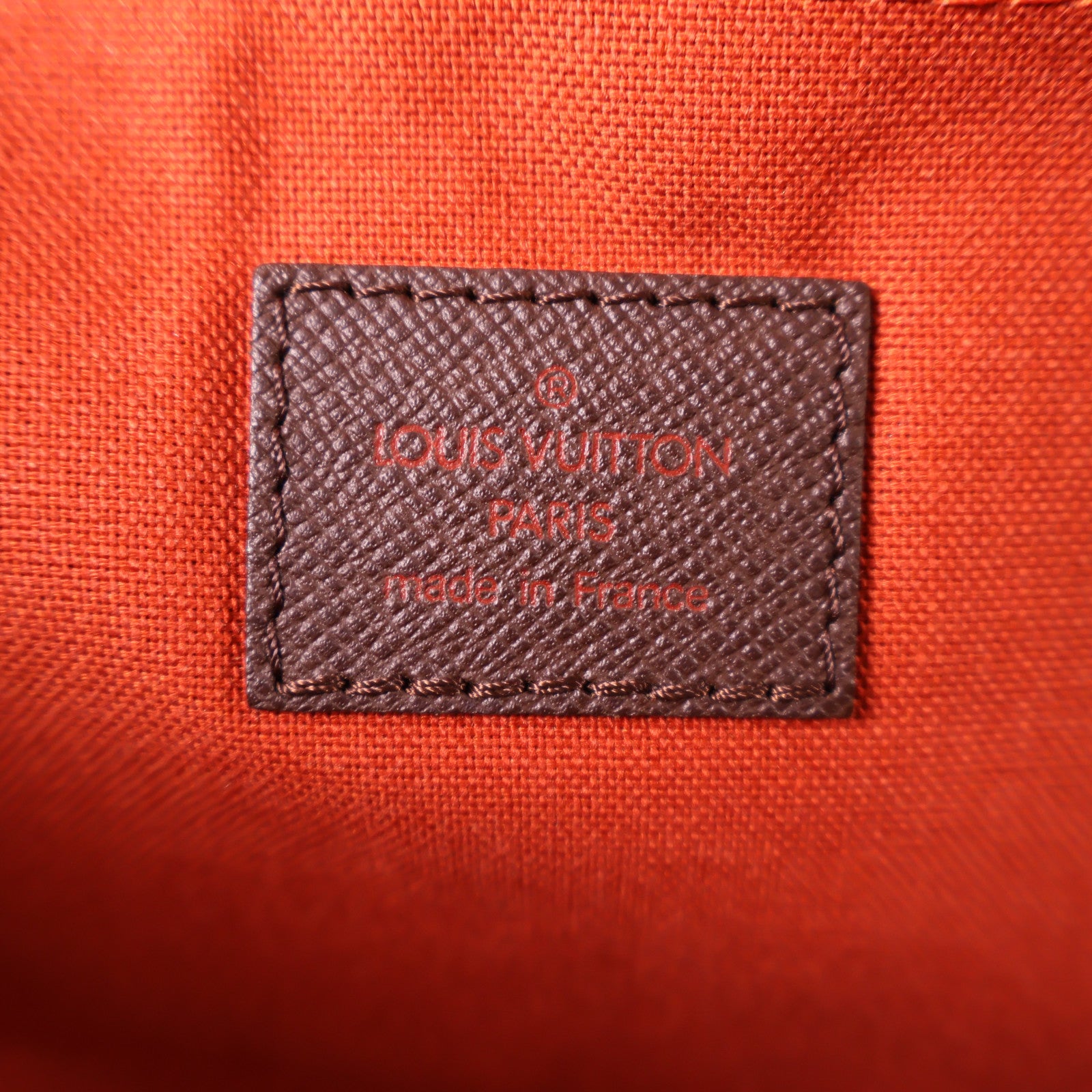 LOUIS VUITTON Damier Belem MM金扣肩背袋棕色