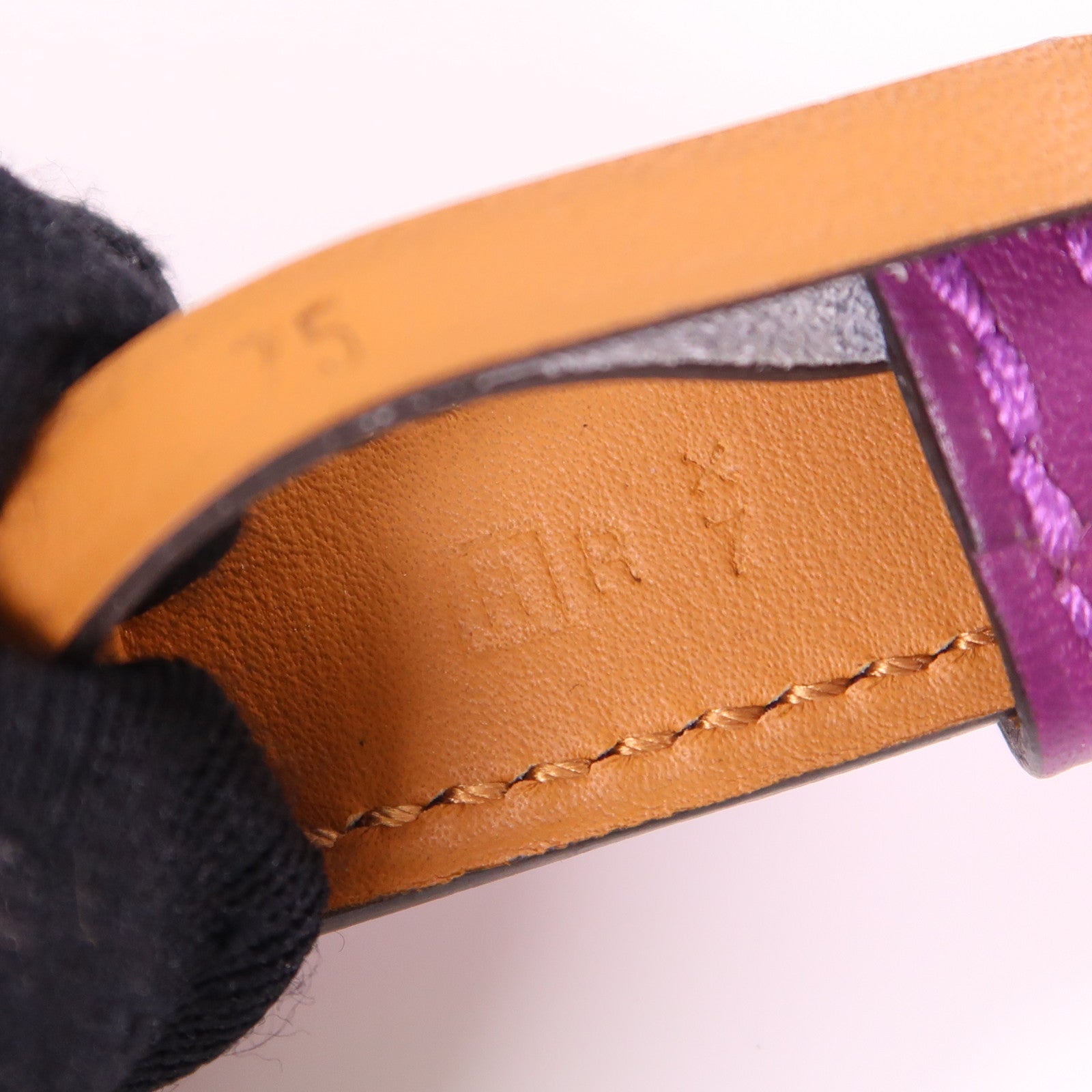 HERMES PHW Etriviere Leather Belt Swift Leather Anemone