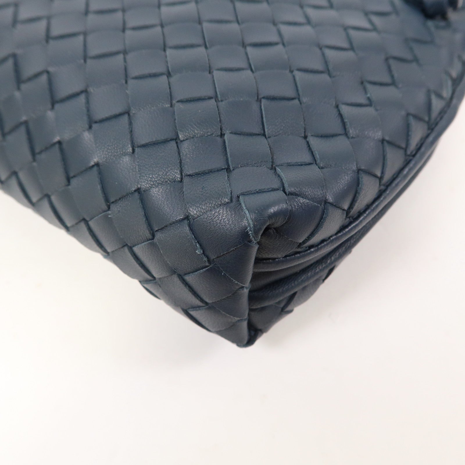 BOTTEGA VENETA 織紋皮革Shoulder Bag肩背袋藍色