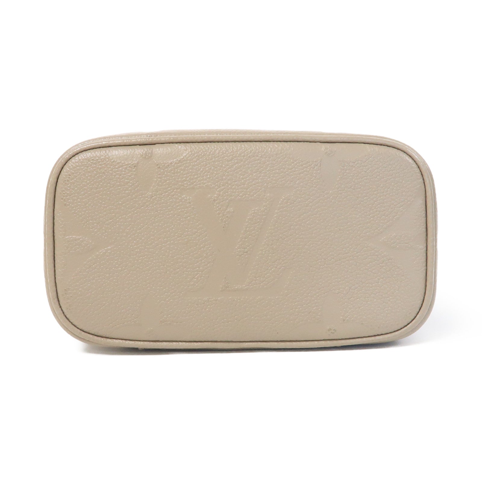 LOUIS VUITTON Monogram Empreinte Giant Vanity金扣手挽肩背兩用袋卡其色