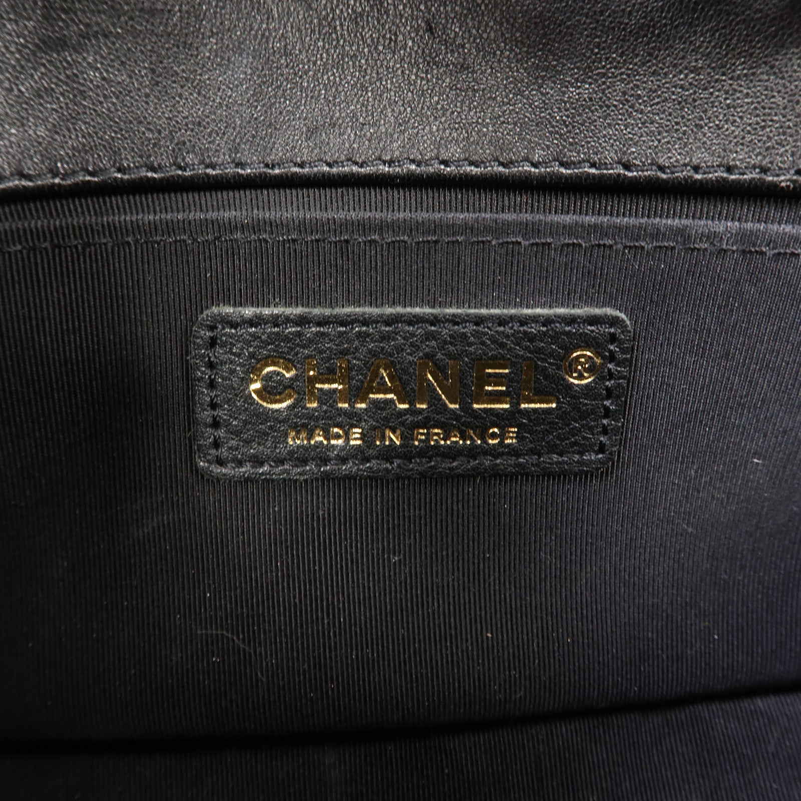 CHANEL 【激減優惠】菱格羊皮皮革Boy 20金扣鏈帶肩背袋黑色
