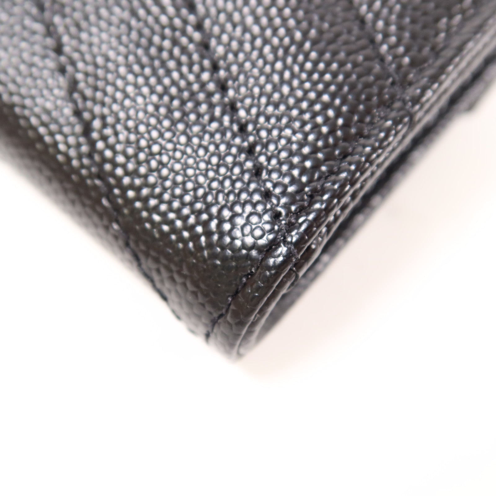 SAINT LAURENT 皮革Cassandre Matelasse Small金扣錢包