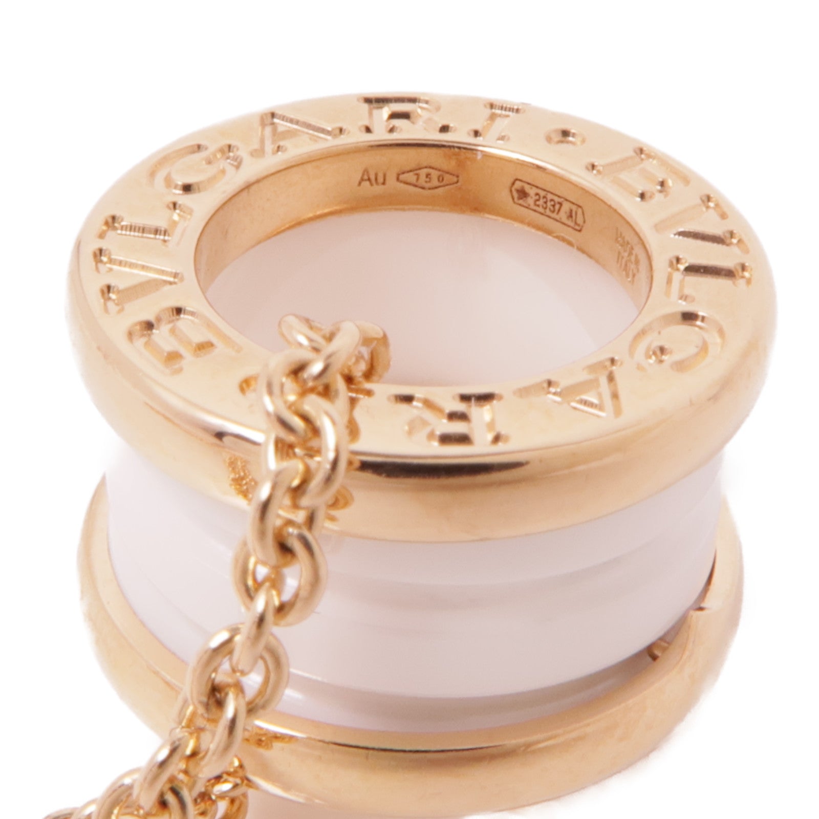 BVLGARI【激減優惠】 18K玫瑰金/陶瓷B-zero1 Necklace項鏈