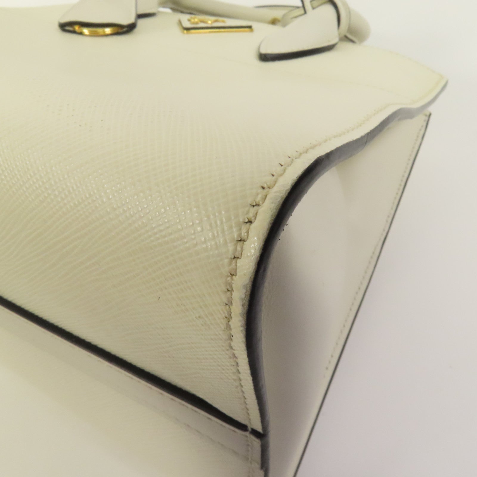 PRADA Saffiano皮革Shoulder Bag金扣手挽肩背兩用袋