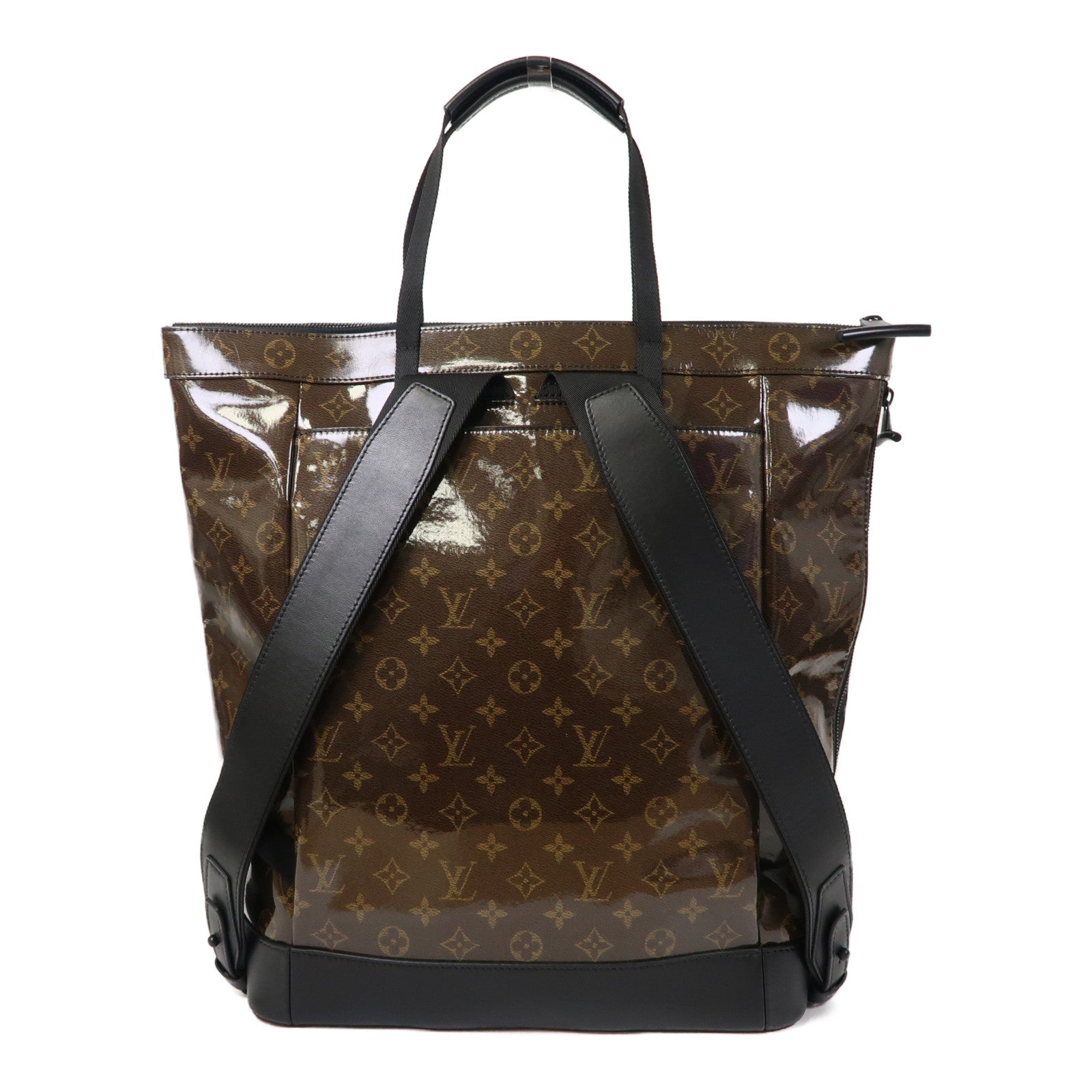 LOUIS VUITTON 【激減優惠】Monogram Glaze Zippen Tote Backpack背包背包/黑色