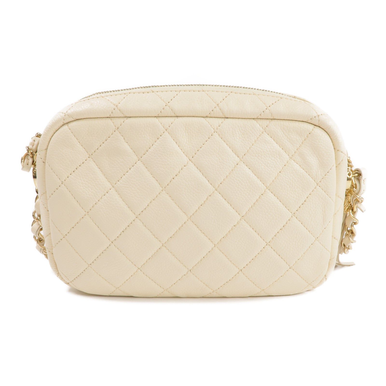 CHANEL 牛皮皮革Chain Shoulder Bag金扣鏈帶肩背袋