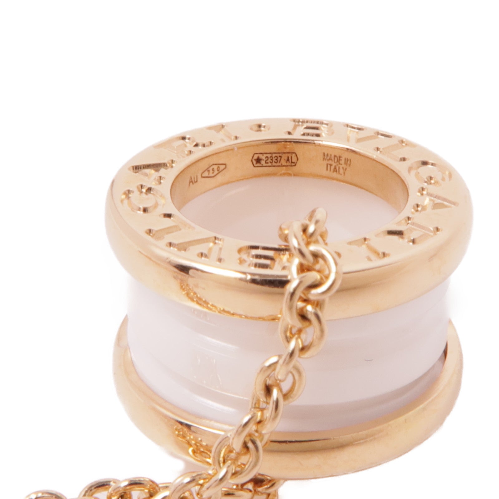 BVLGARI【激減優惠】 18K玫瑰金/陶瓷B-zero1 Necklace項鏈