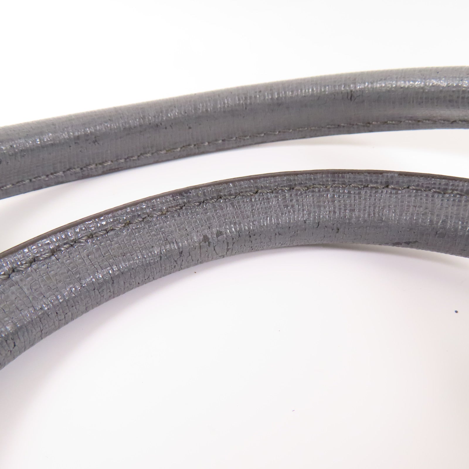 FENDI GHW 2 Jours 2 Way Shoulder Bag 8BH250 Calfskin Leather Grey