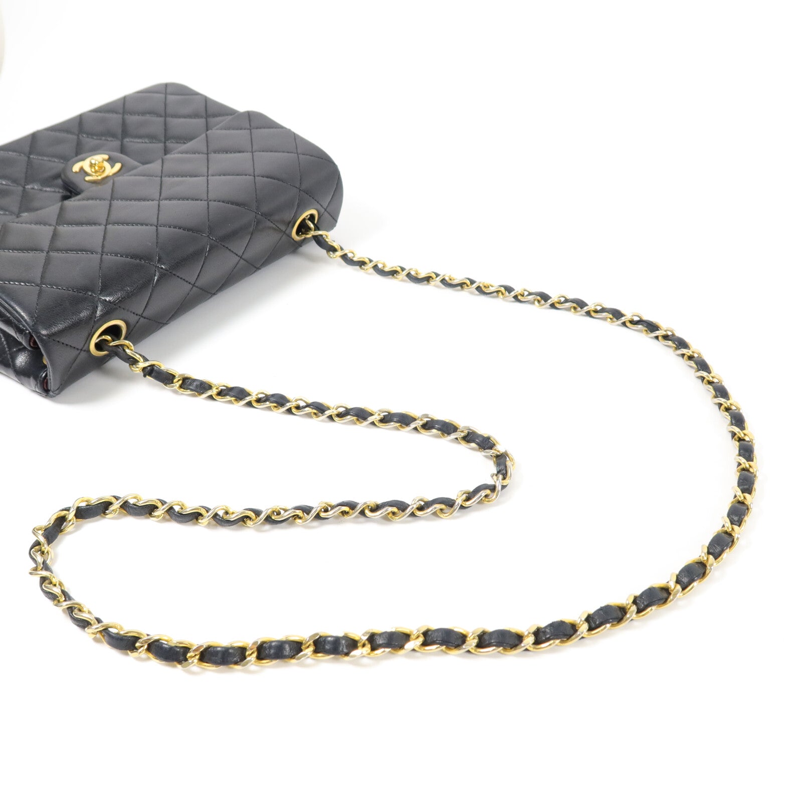 CHANEL 羊皮皮革Vintage Mini Classic Square鏈帶肩背袋