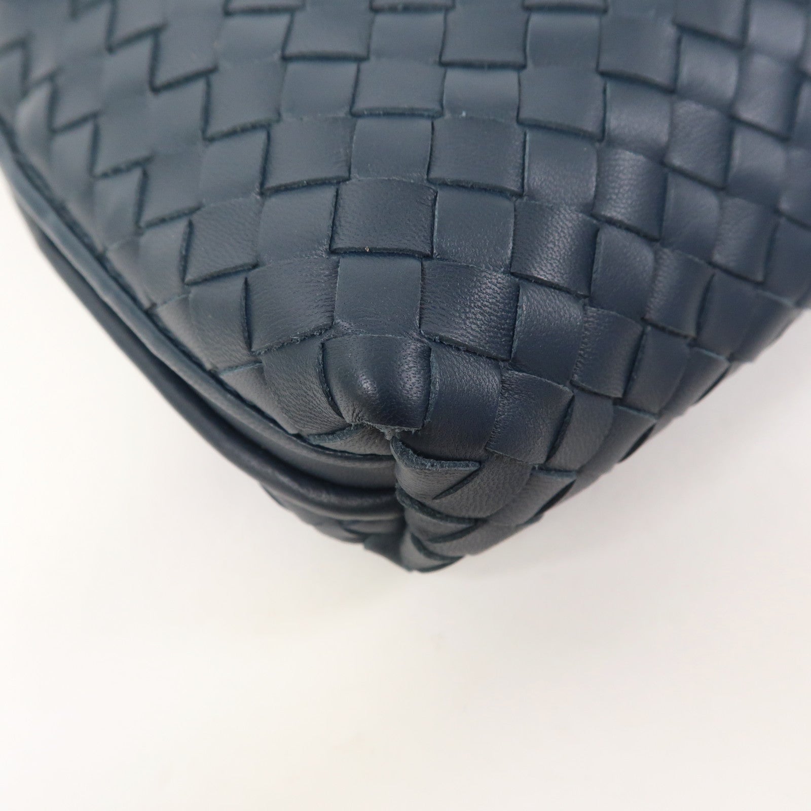 BOTTEGA VENETA 織紋皮革Shoulder Bag肩背袋藍色