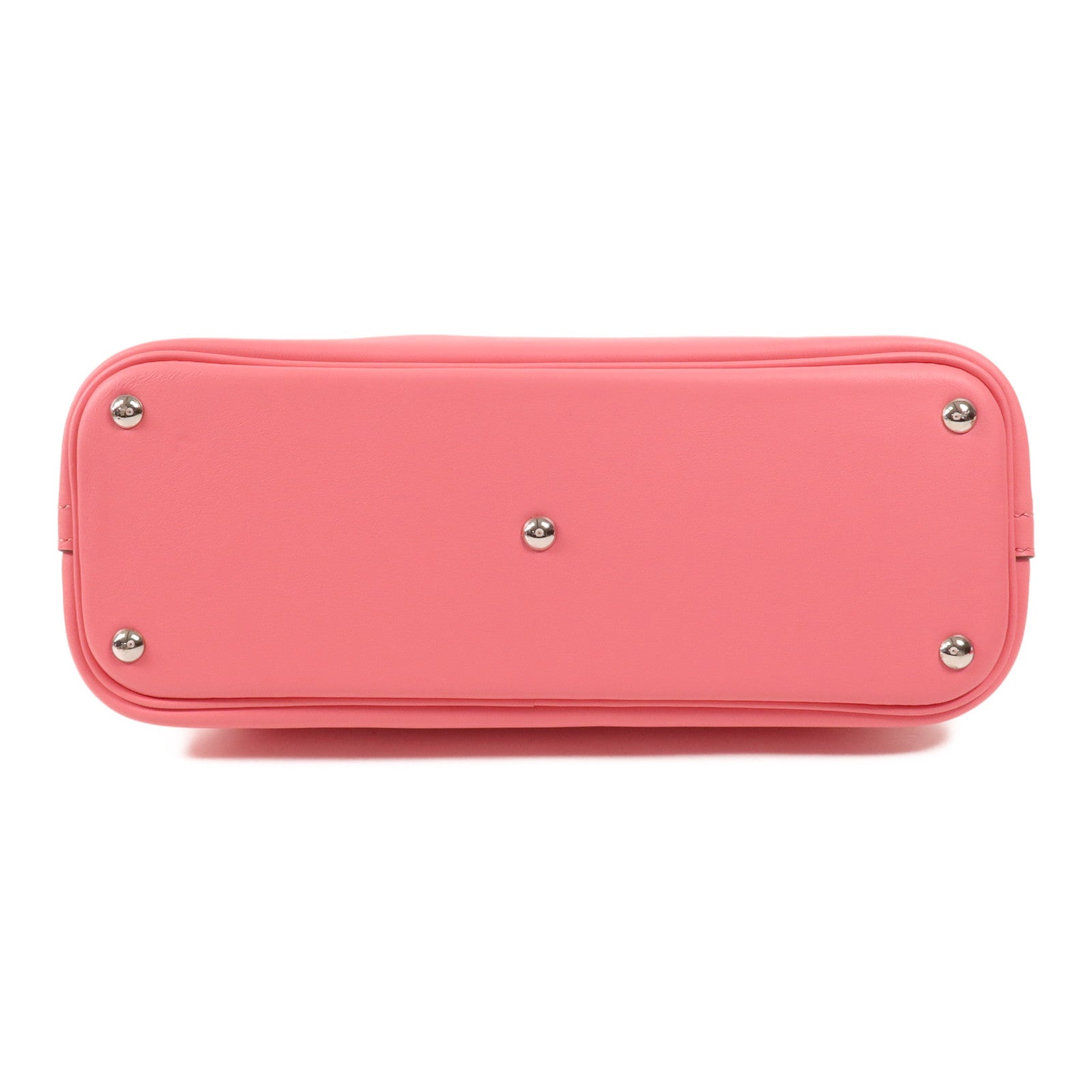 HERMES Swift皮革Bolide 27銀扣手挽肩背兩用袋Rose Azalee