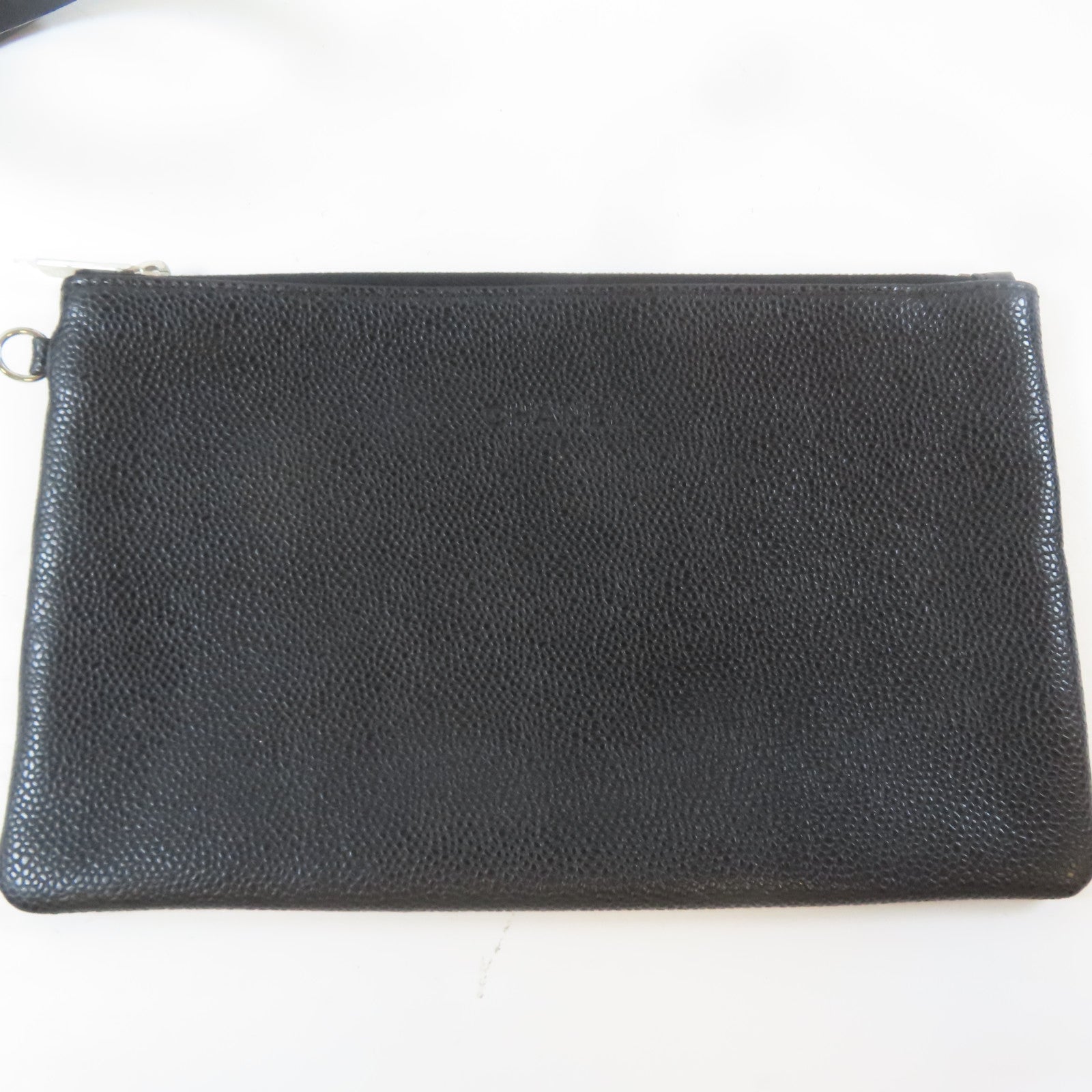 CHANEL 【激減優惠】菱格Caviar皮革Totebag銀扣手挽袋黑色