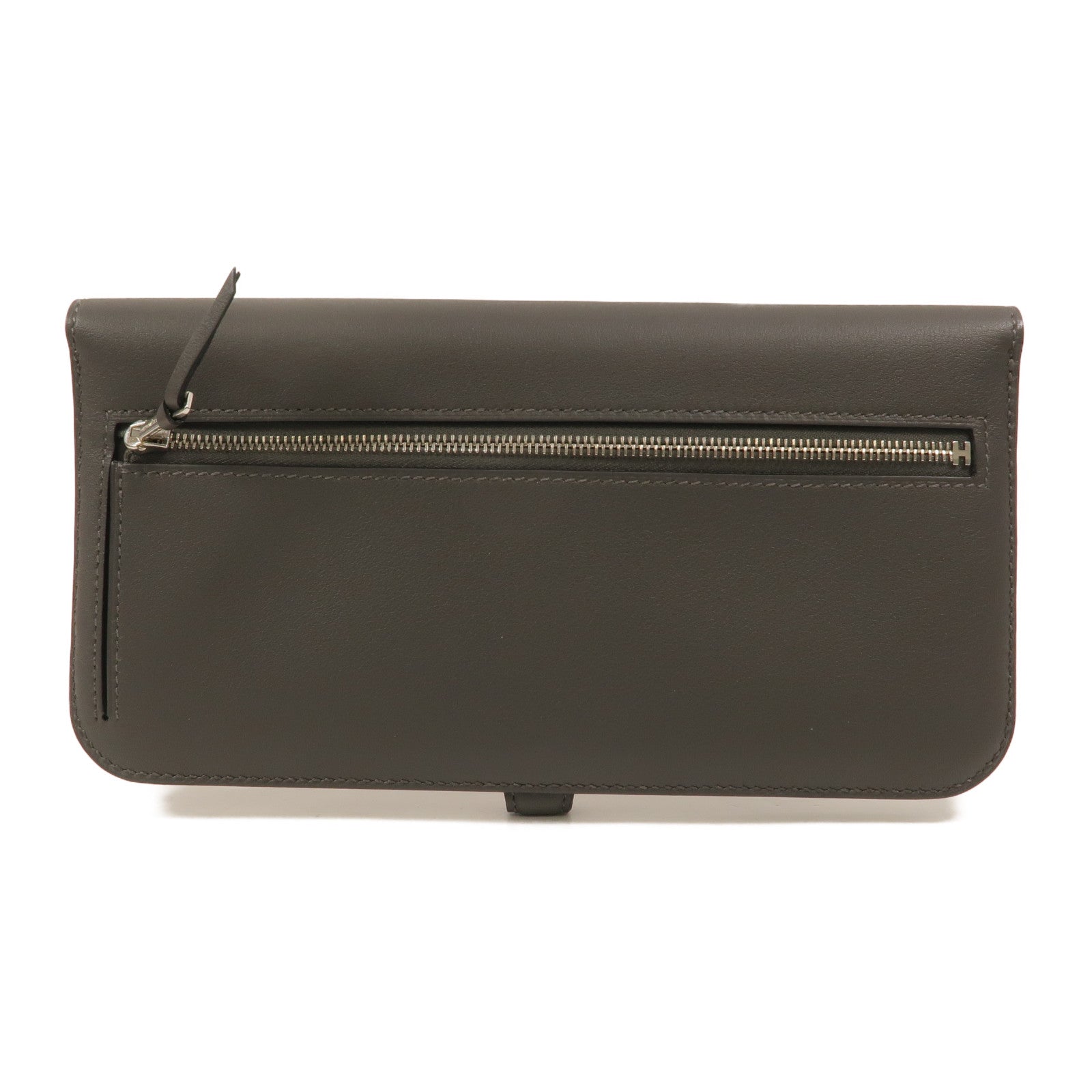 HERMES Swift皮革Dogon GM長錢包Ardoise