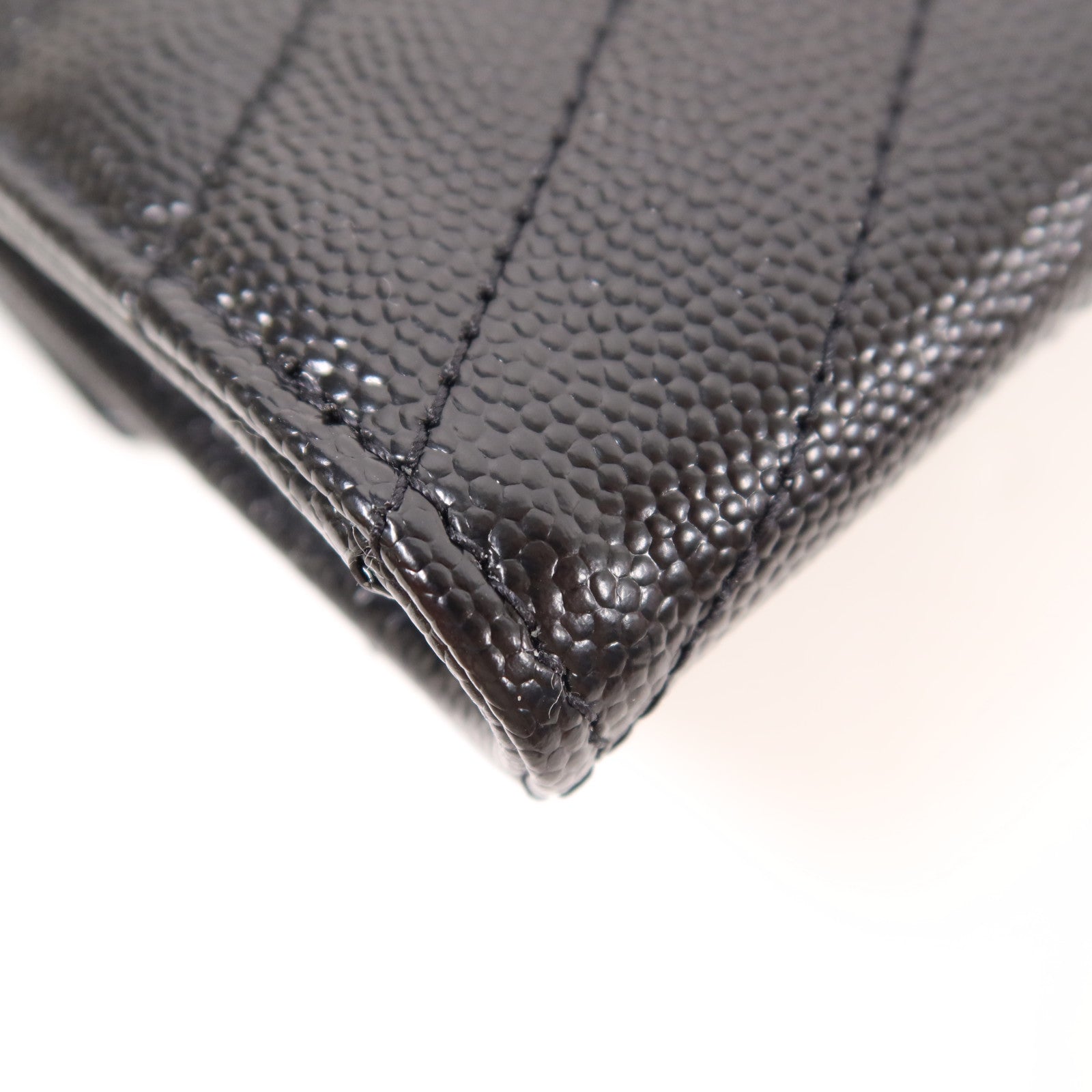 SAINT LAURENT 皮革Cassandre Matelasse Small金扣錢包
