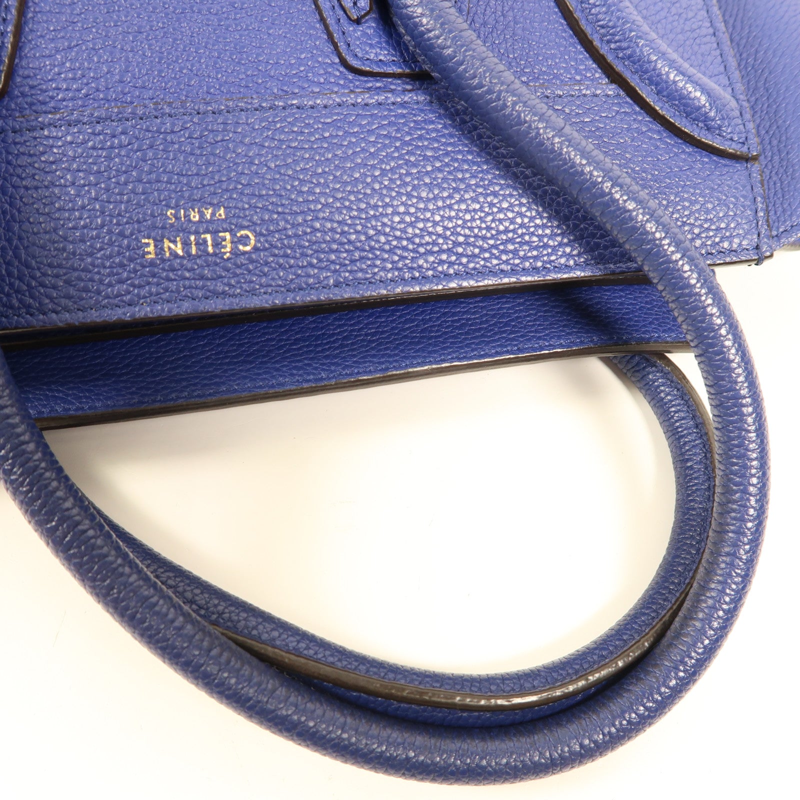CELINE 【激減優惠】牛皮皮革Micro Luggage金扣手挽袋