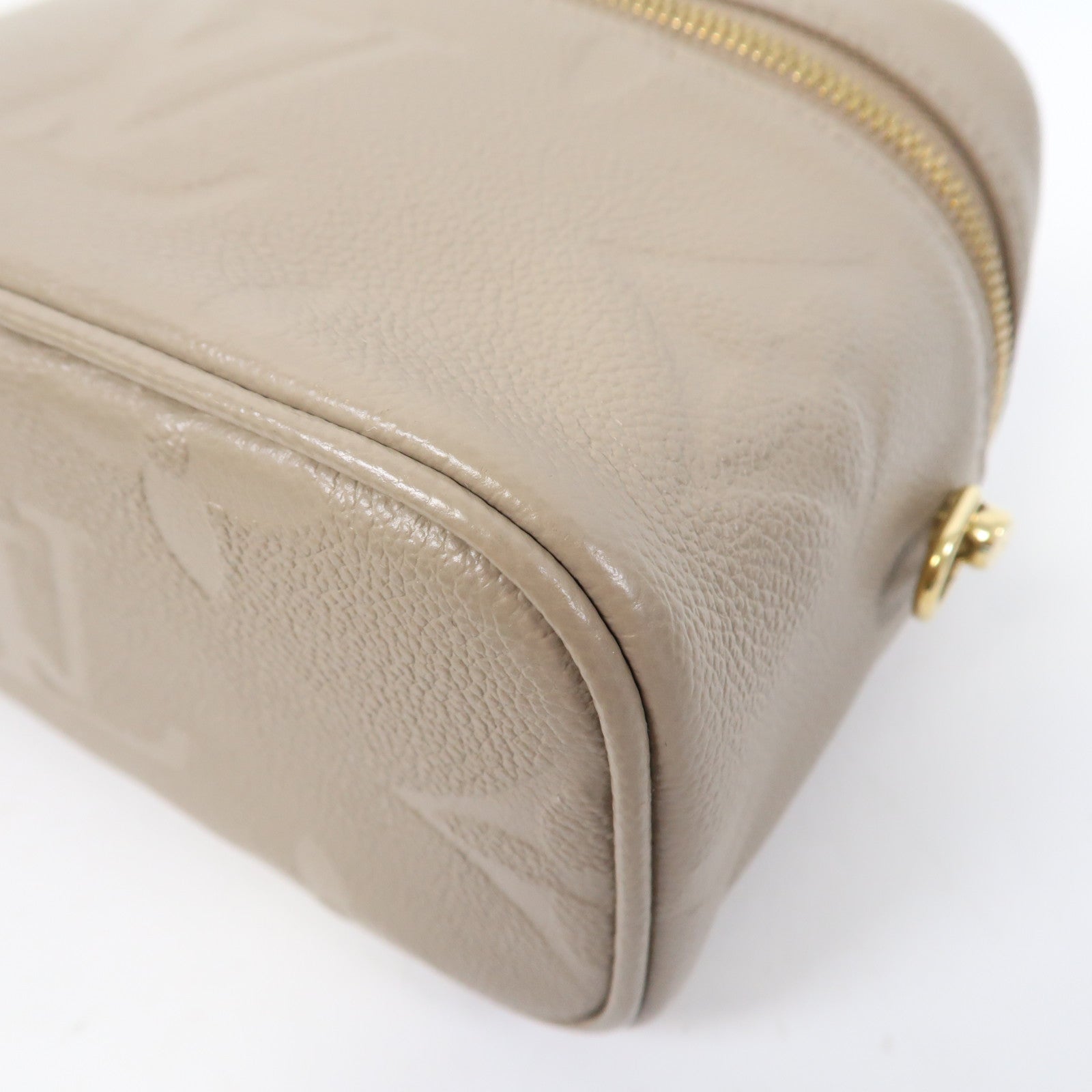 LOUIS VUITTON Monogram Empreinte Giant Vanity金扣手挽肩背兩用袋卡其色
