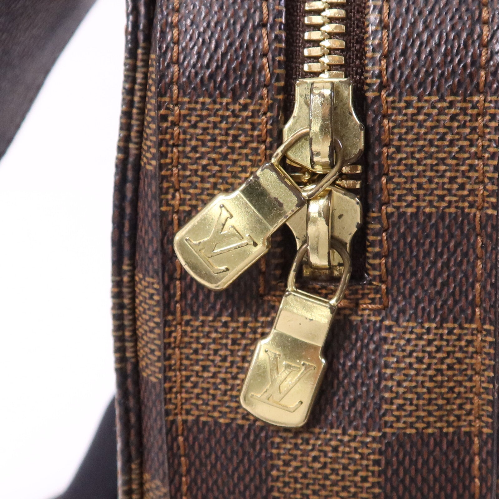 LOUIS VUITTON Damier Geronimos金扣腰包