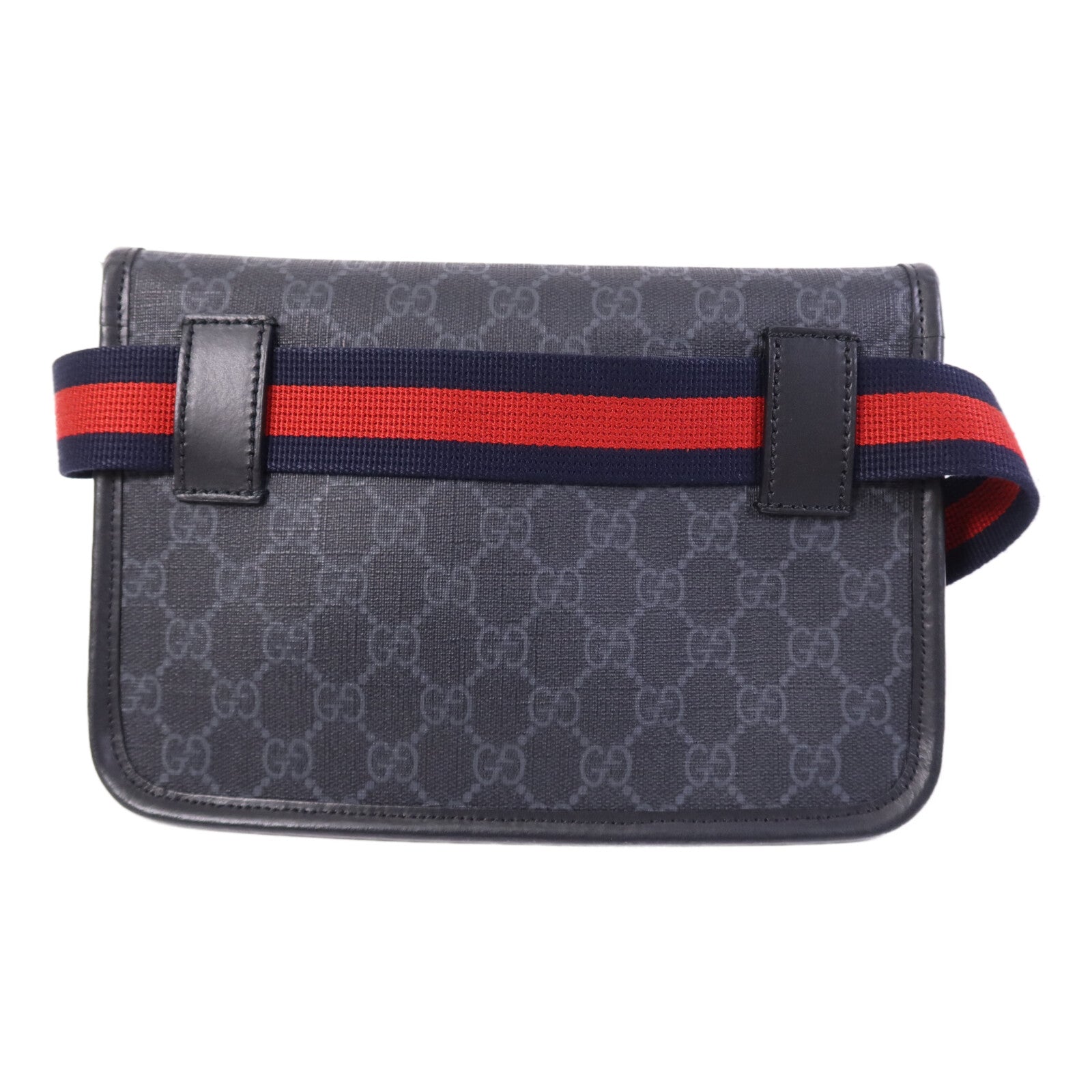GUCCI 塗層帆布GG Supreme Waist Bag銀扣腰包
