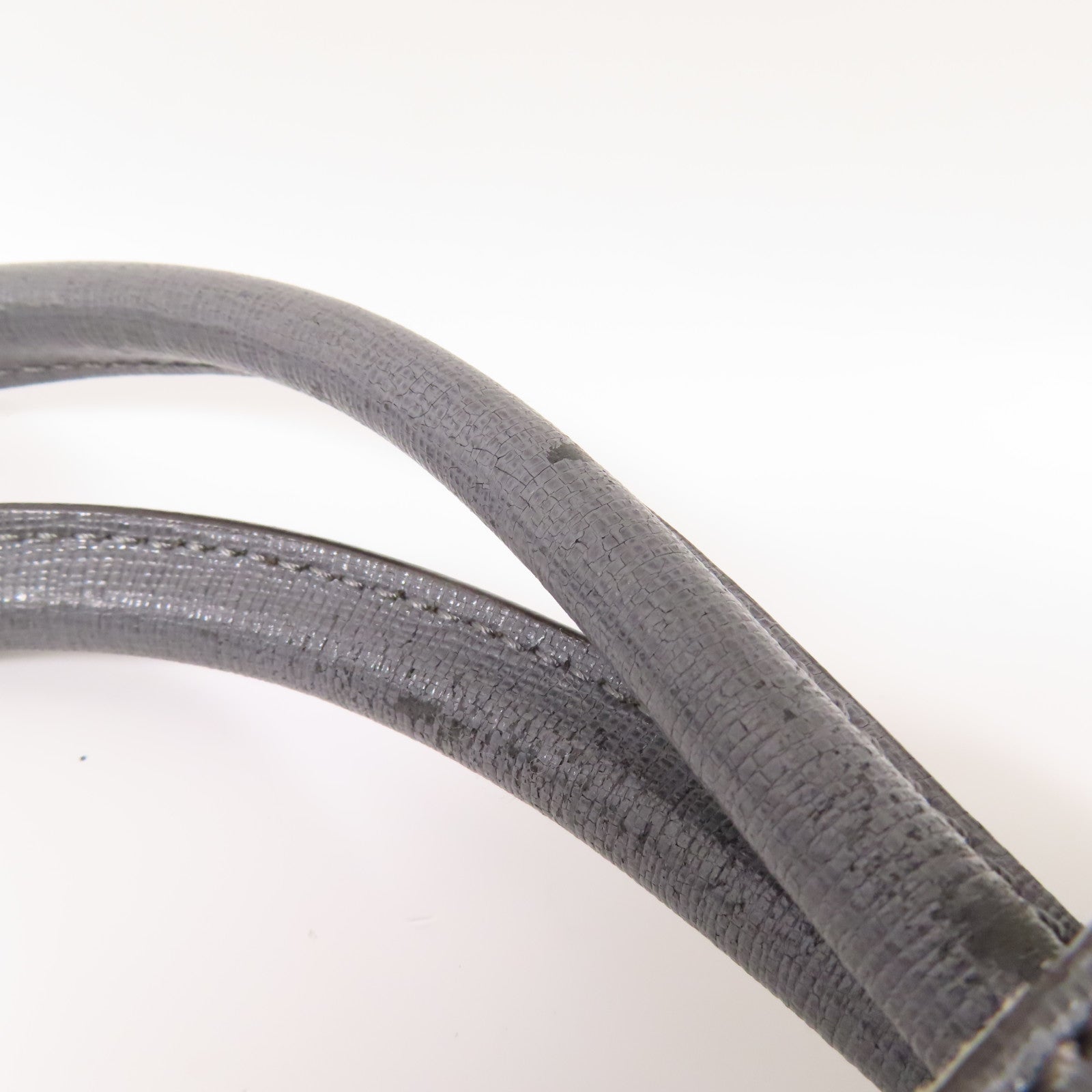 FENDI GHW 2 Jours 2 Way Shoulder Bag 8BH250 Calfskin Leather Grey