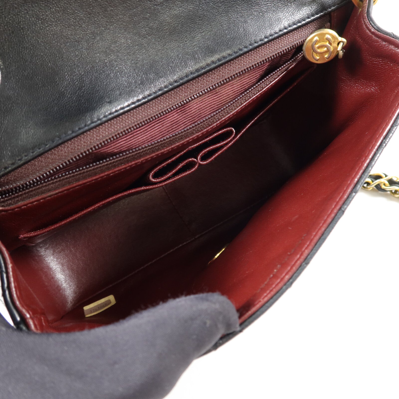 CHANEL 羊皮皮革Vintage Mini Classic Square鏈帶肩背袋