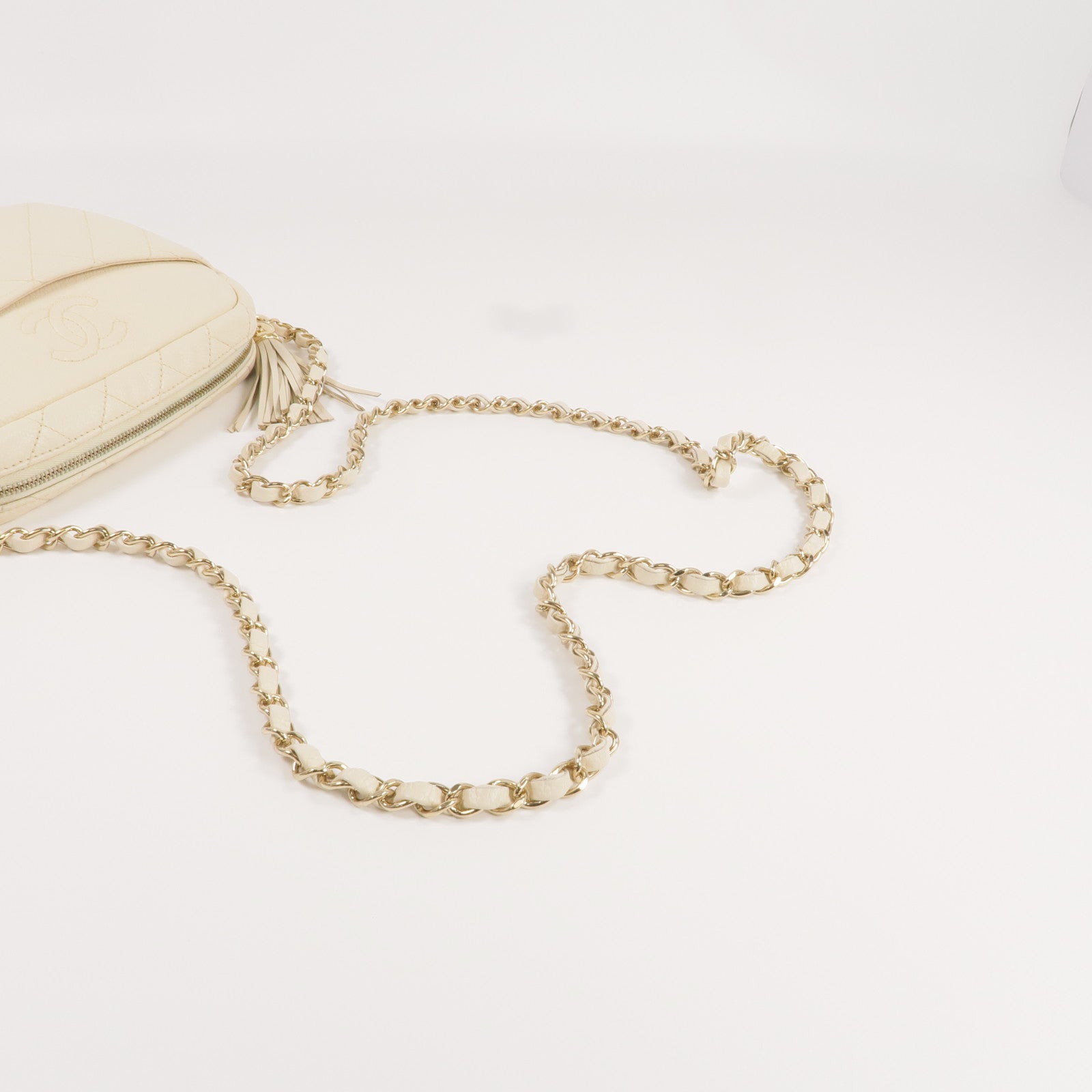 CHANEL 牛皮皮革Chain Shoulder Bag金扣鏈帶肩背袋
