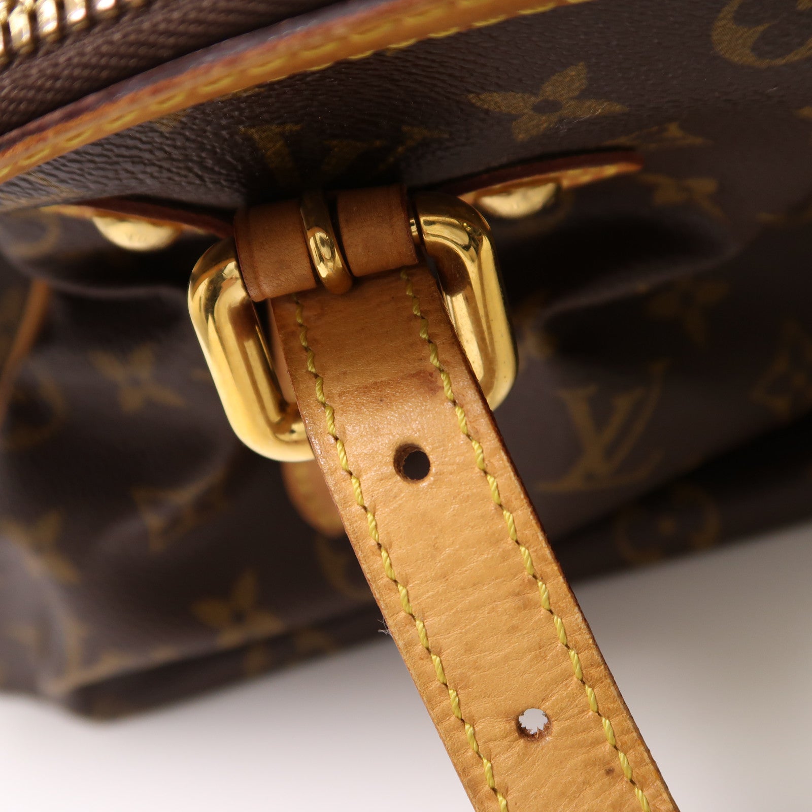 LOUIS VUITTON LV GHW Tivoli GM Shoulder Bag M40144 Monogram Brown