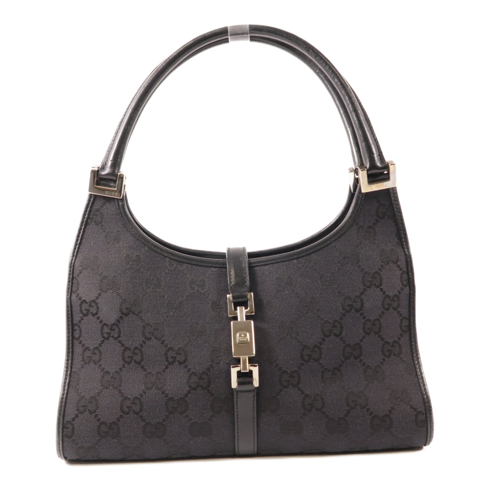 GUCCI 帆布Hand Bag銀扣手挽袋