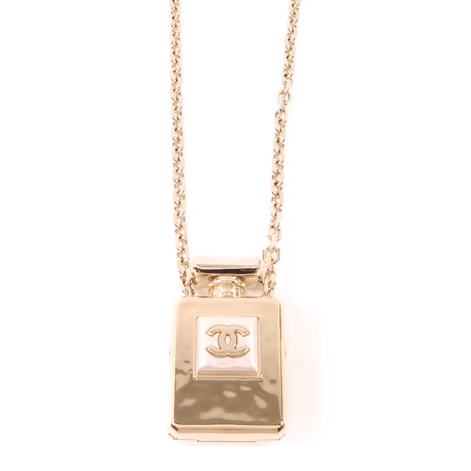 CHANEL CC Necklace Metal Gold